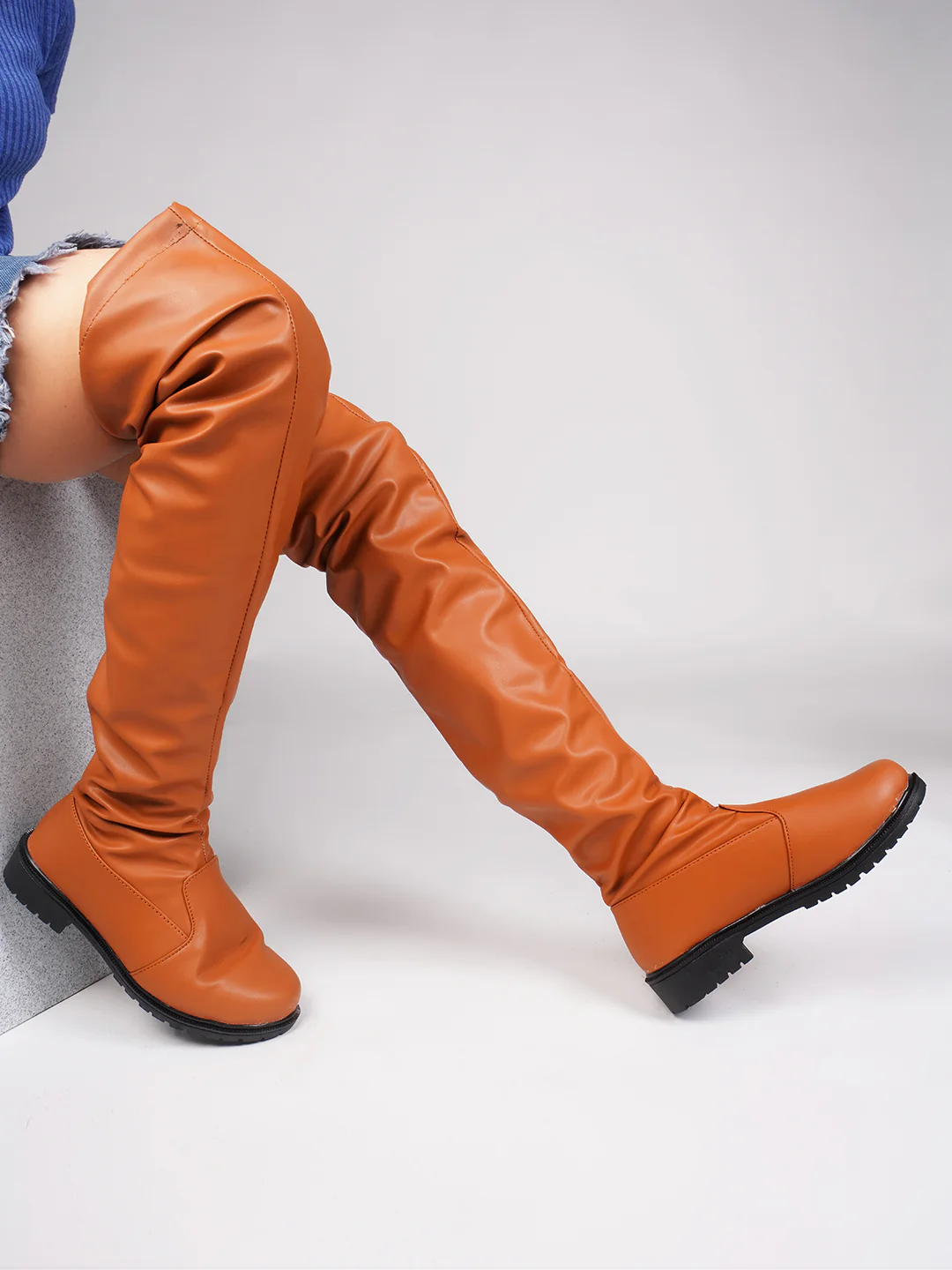 Faux Leather boots Knee-high for women - Image 9