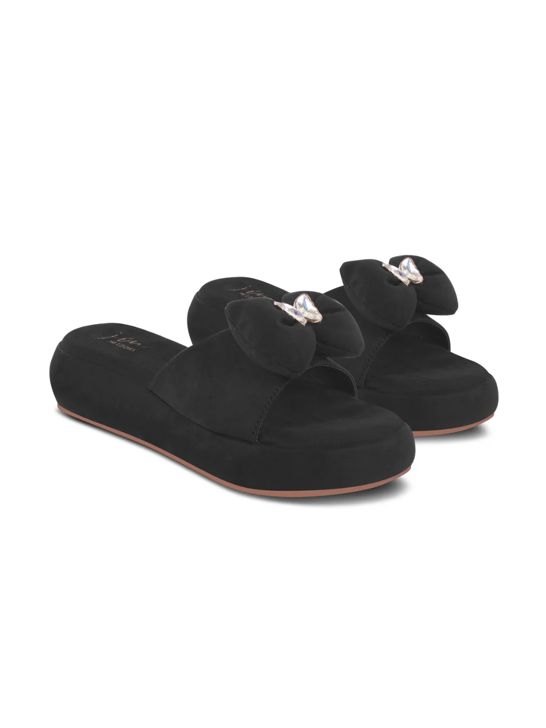 Bow Accent Plush Slides - Image 12