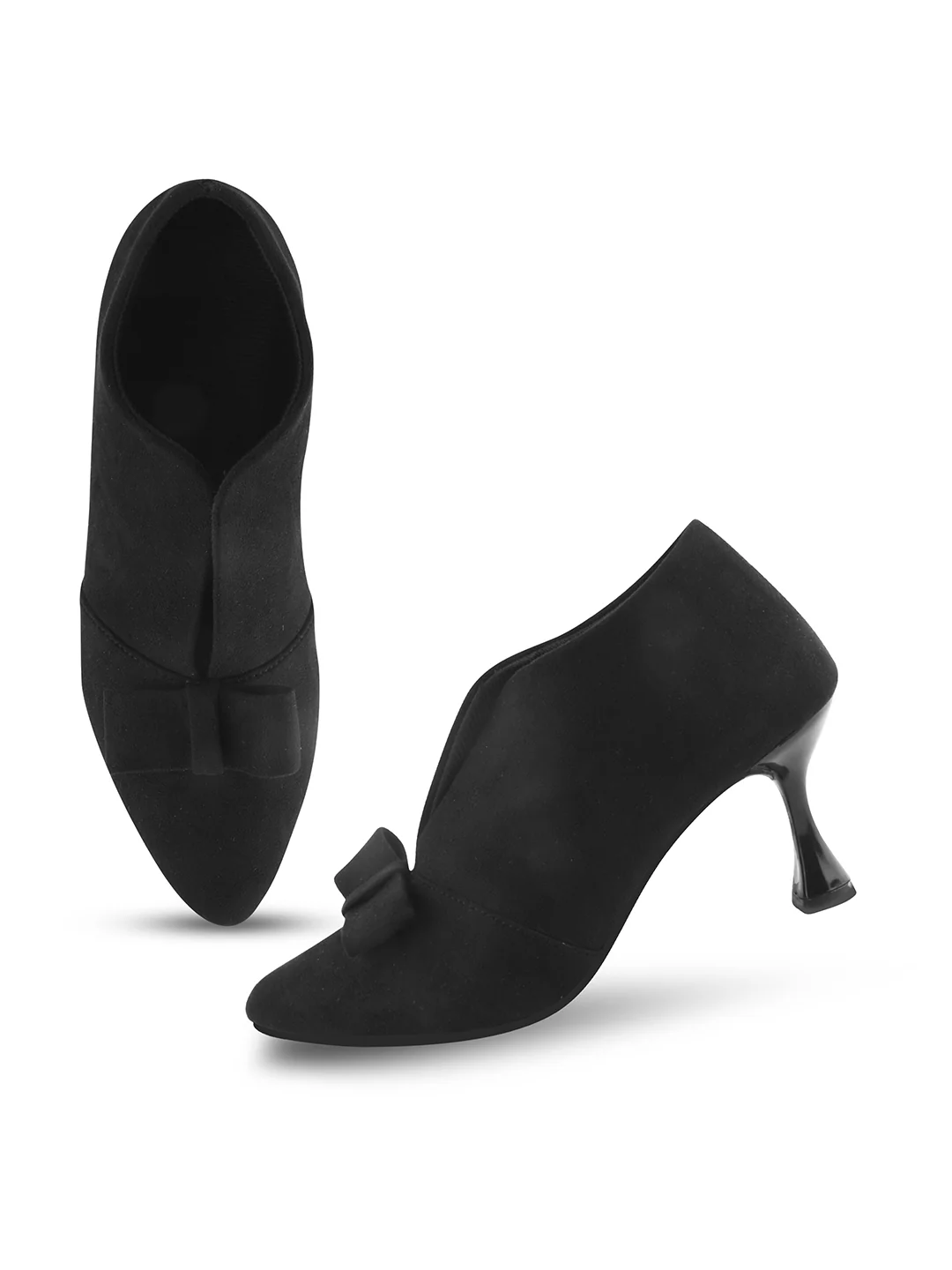 Jm Looks Women's Bow Detail V-Cut Heels - Image 11
