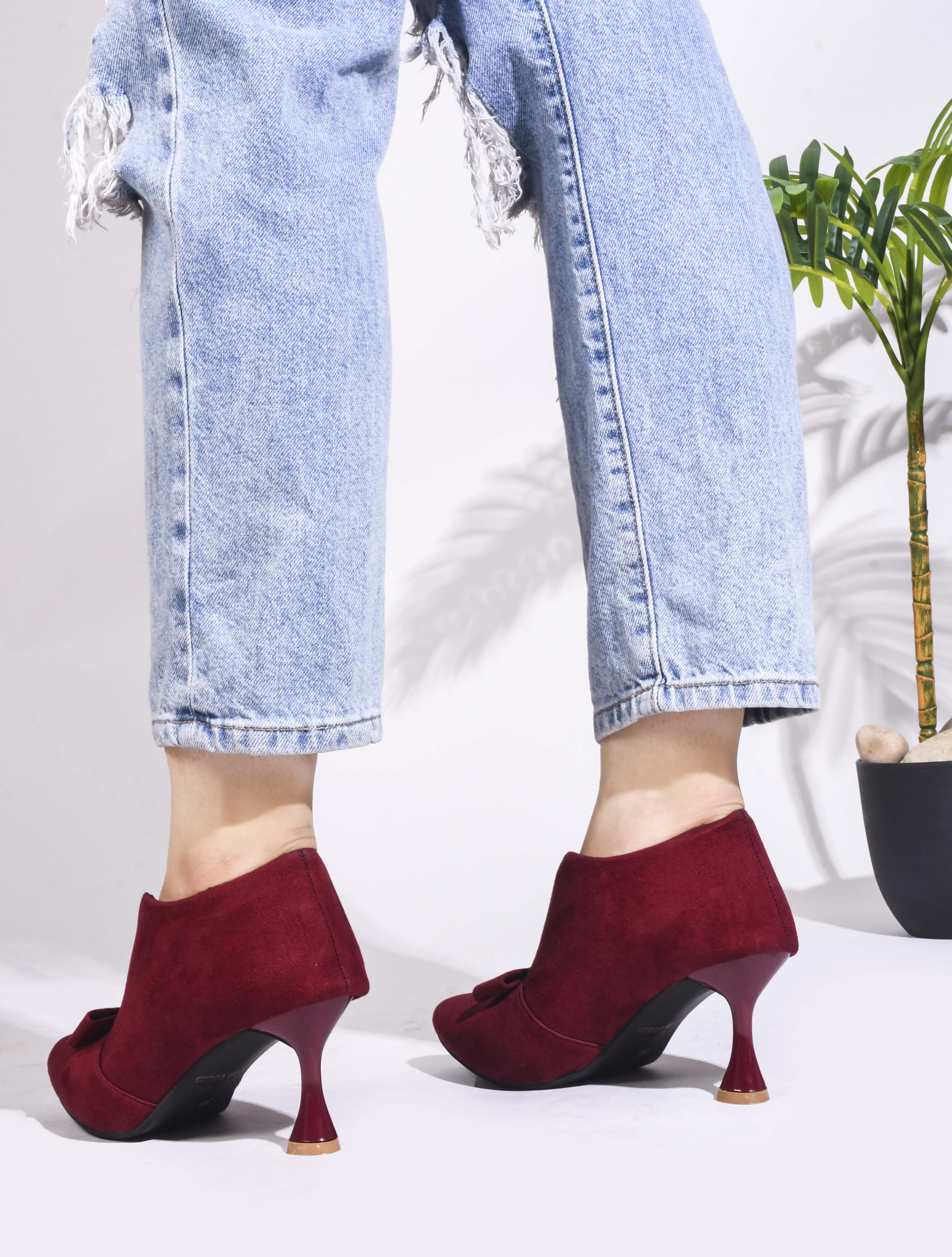 Jm Looks Women's Bow Detail V-Cut Heels - Image 16