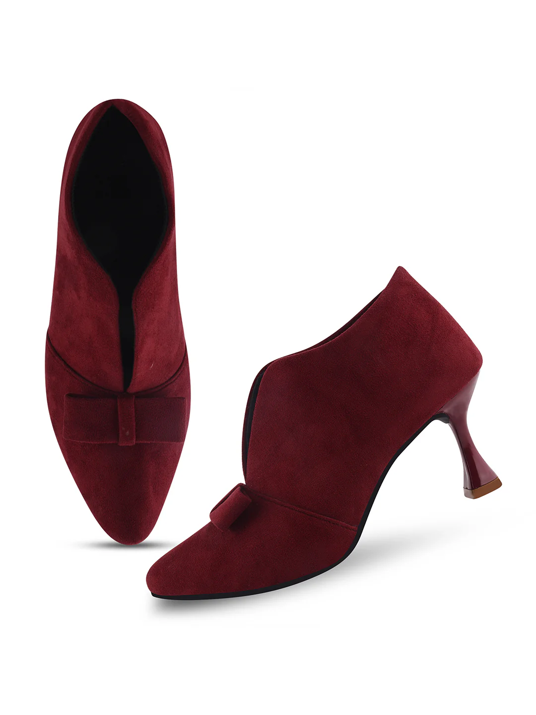 Jm Looks Women's Bow Detail V-Cut Heels - Image 17