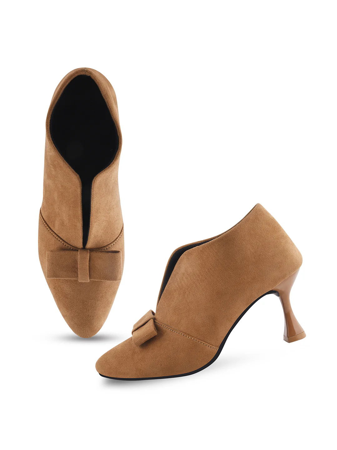 Jm Looks Women's Bow Detail V-Cut Heels - Image 5