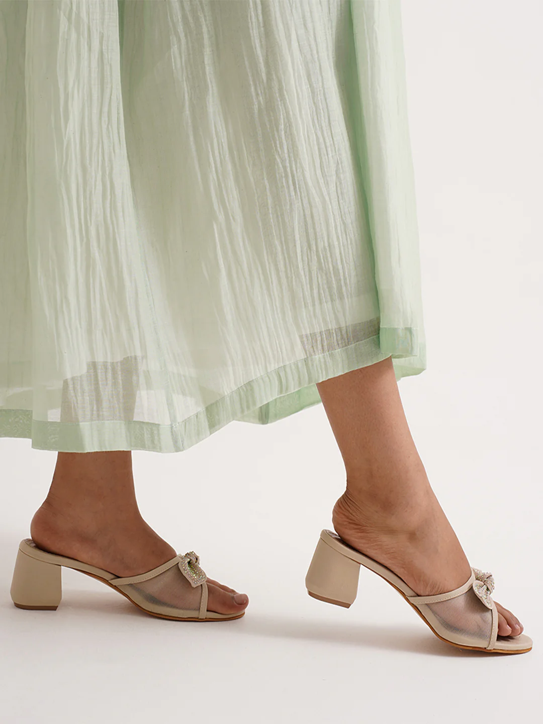 Bow Detail Block Heels - Image 10