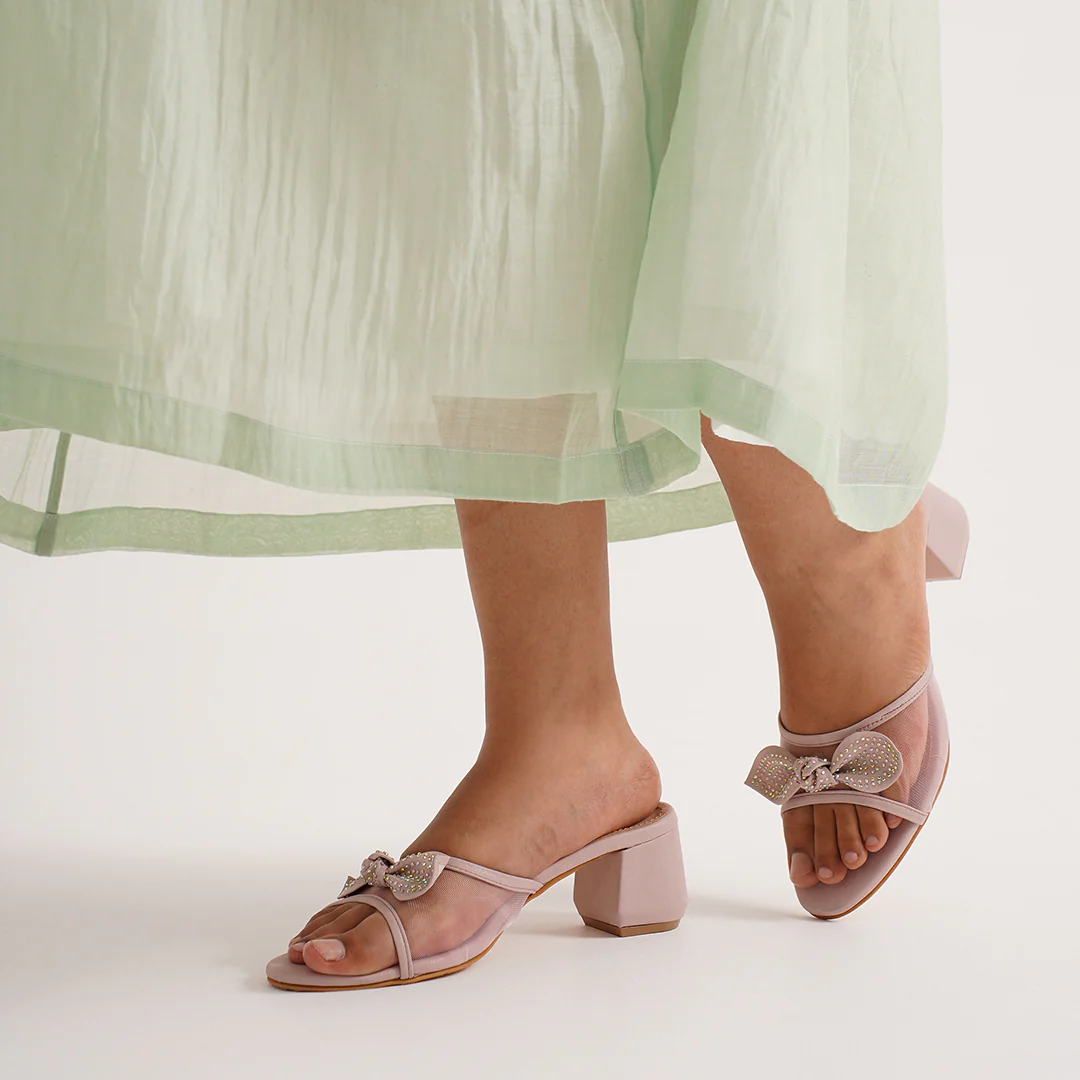 Bow Detail Block Heels - Image 18