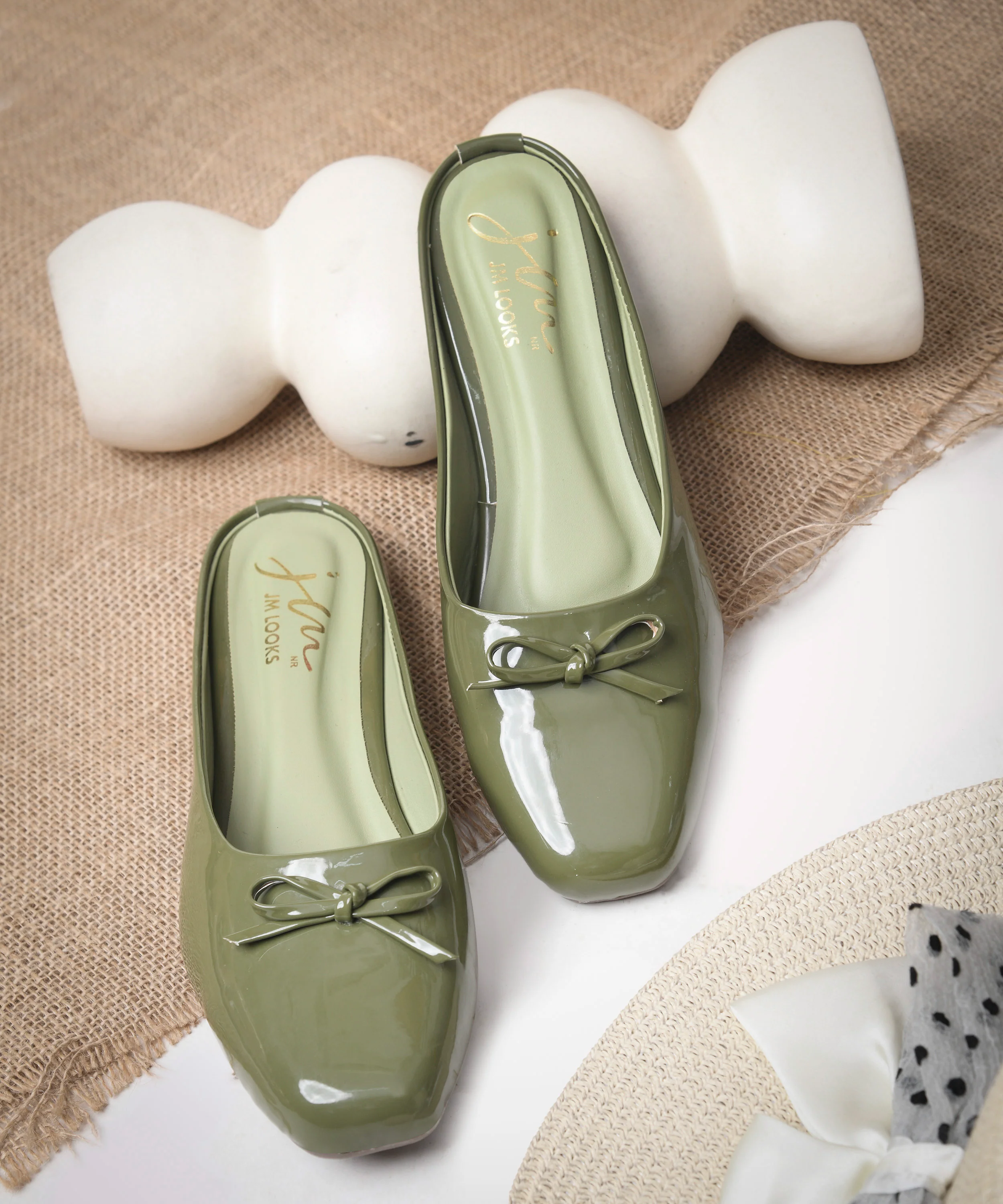 Bow Detail Slip-On Wedge Mules - Image 13