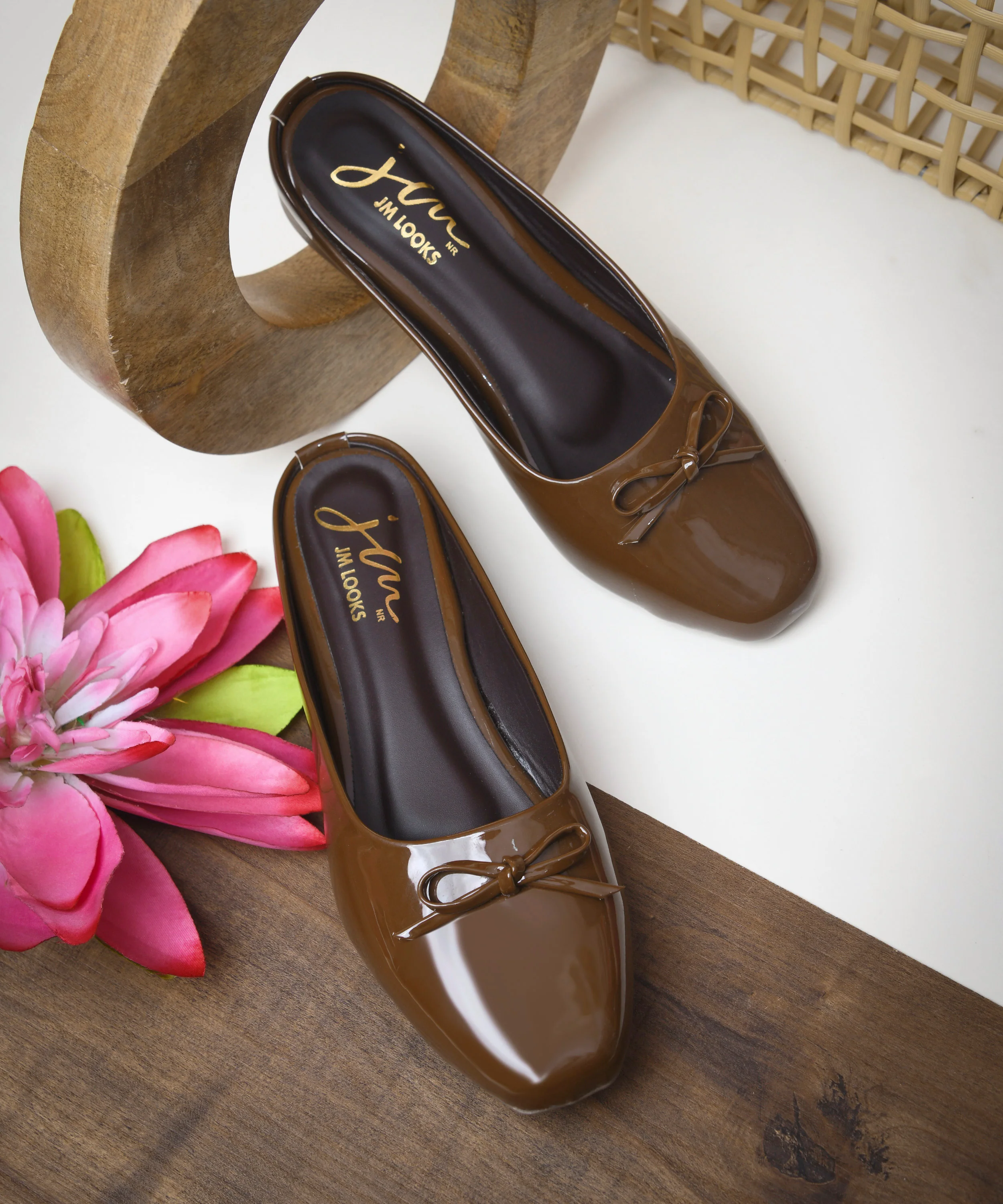 Bow Detail Slip-On Wedge Mules - Image 7