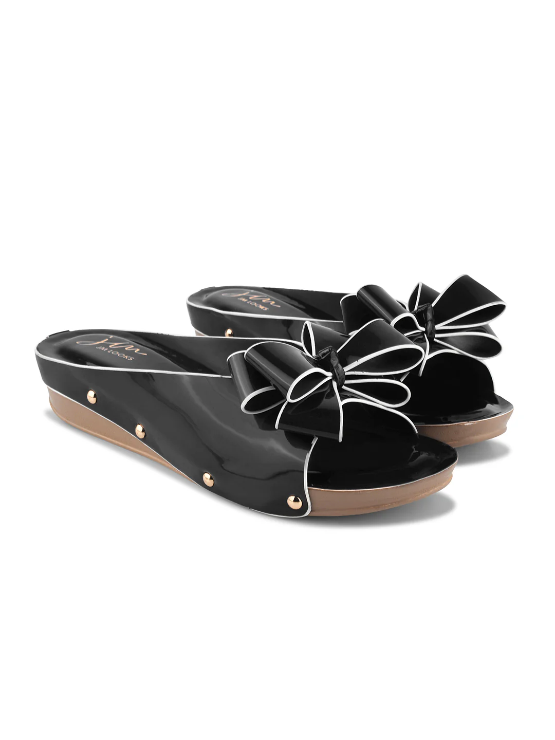 Bow Detail Slip-On Wedge Sandals - Image 5