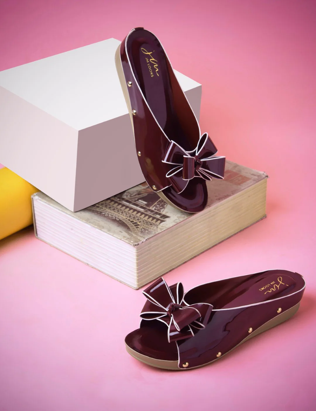 Bow Detail Slip-On Wedge Sandals - Image 7