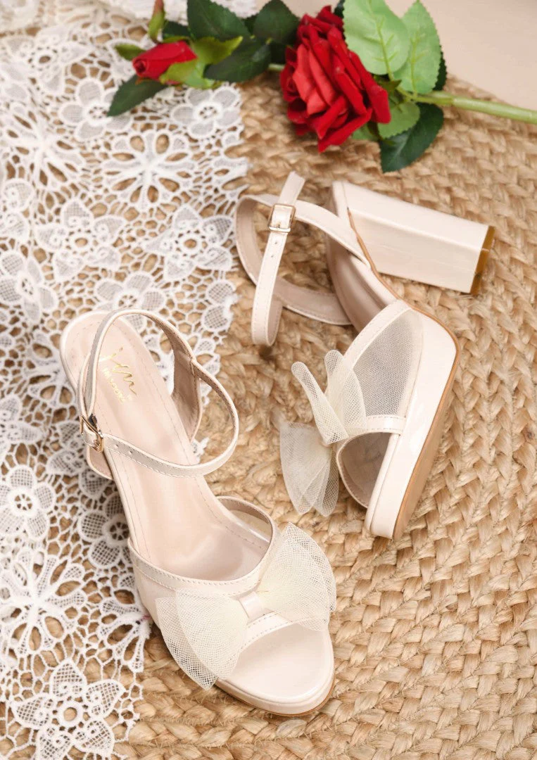Jm Looks Bow Detail Platform Heels for Women - Image 14