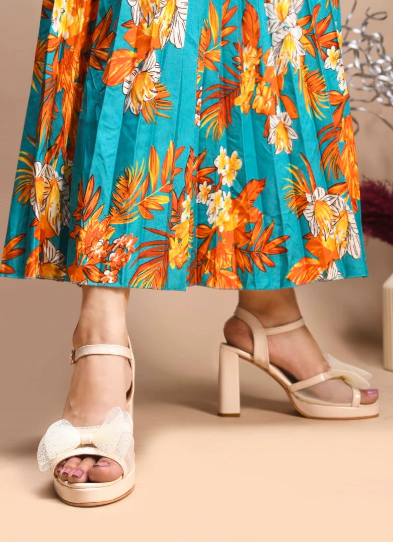 Jm Looks Bow Detail Platform Heels for Women - Image 16