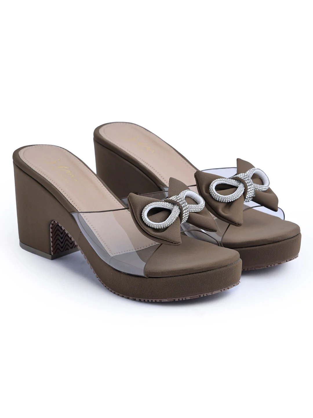 Bow Embellished Transparent Heels - Image 12
