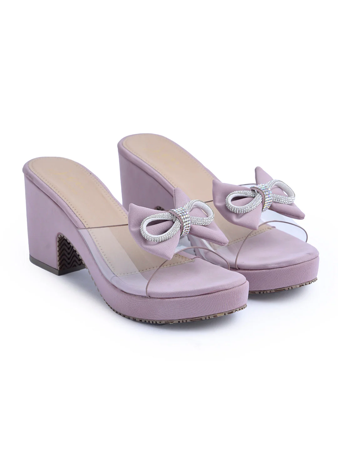 Bow Embellished Transparent Heels - Image 6