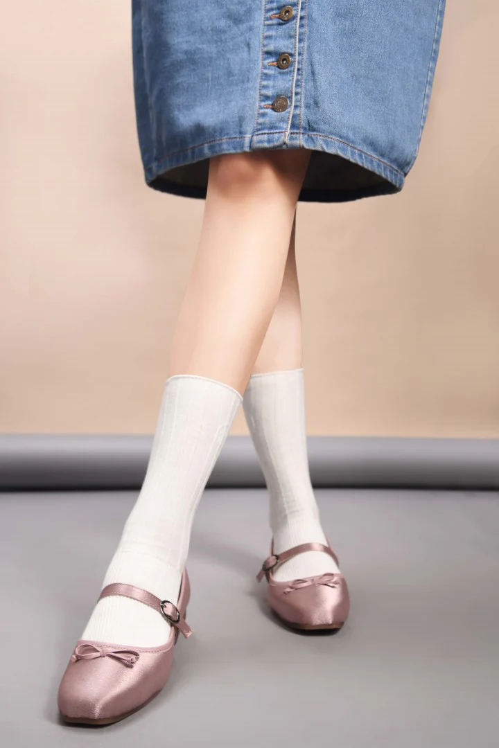 Bow Flat Square Toe Mary Jane Shoes - Image 7