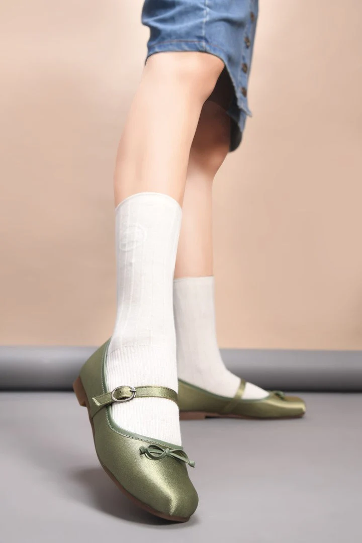 Bow Flat Square Toe Mary Jane Shoes - Image 13