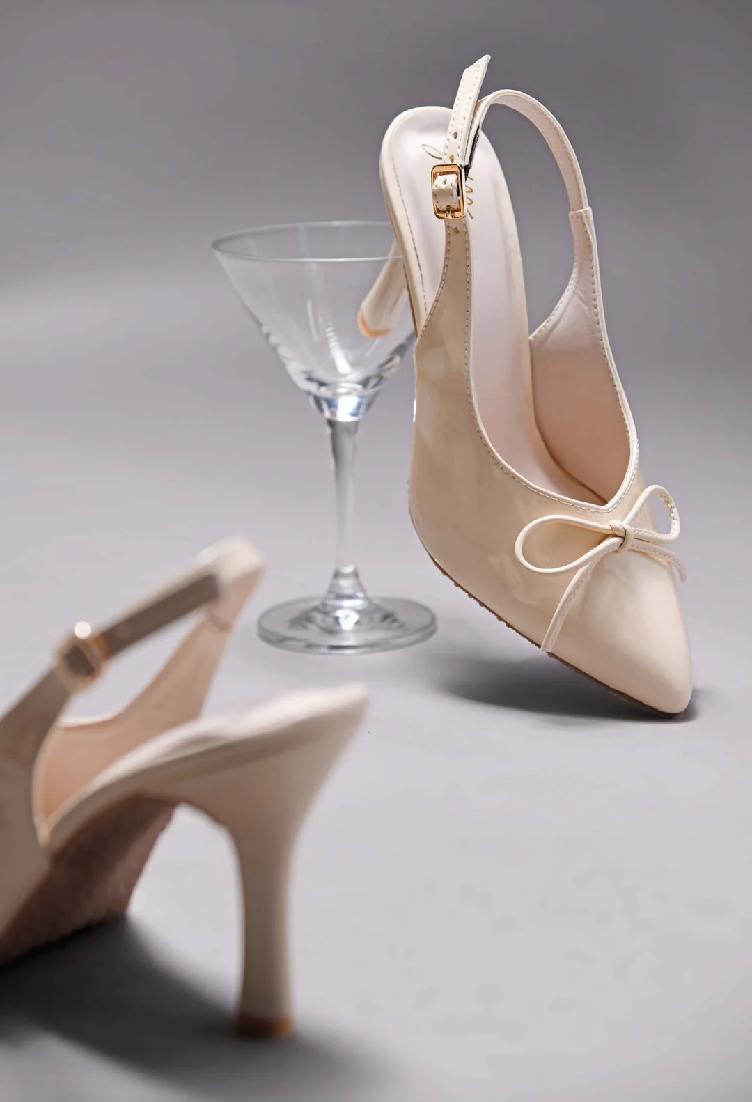 Bow Slingback Stiletto Heels Pointed Toe - Image 12