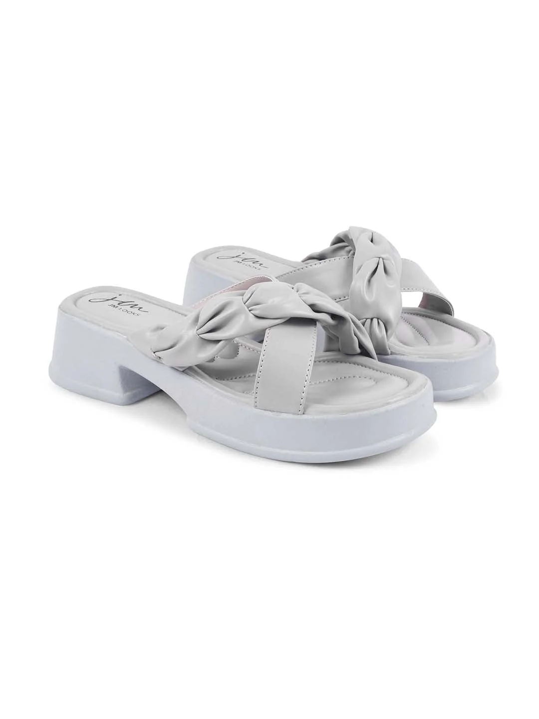 Jm Looks Chic Knotted Strap Platform Sandals for Women & Girls - Image 11