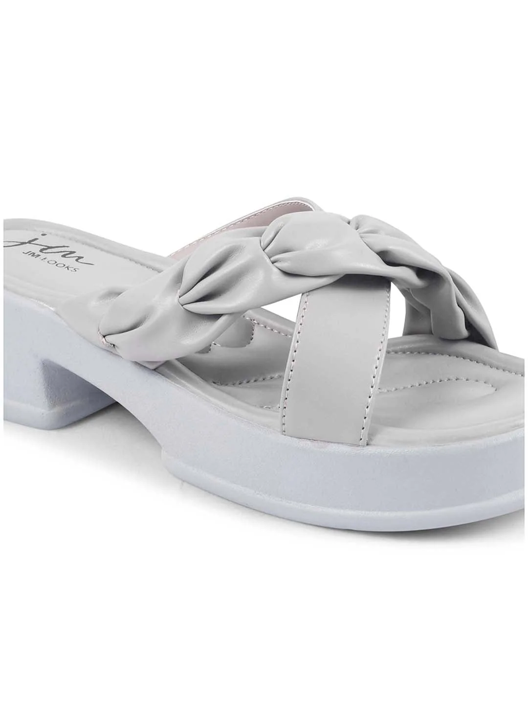 Jm Looks Chic Knotted Strap Platform Sandals for Women & Girls - Image 12