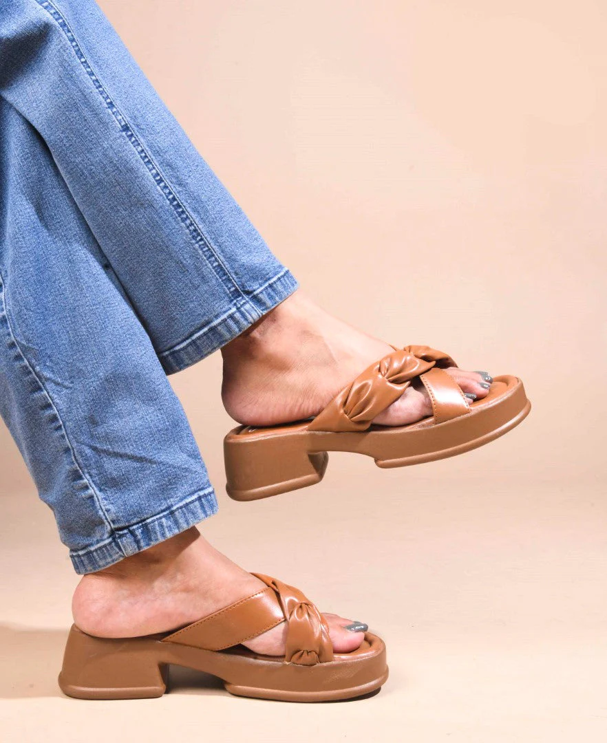 Jm Looks Chic Knotted Strap Platform Sandals for Women & Girls - Image 16