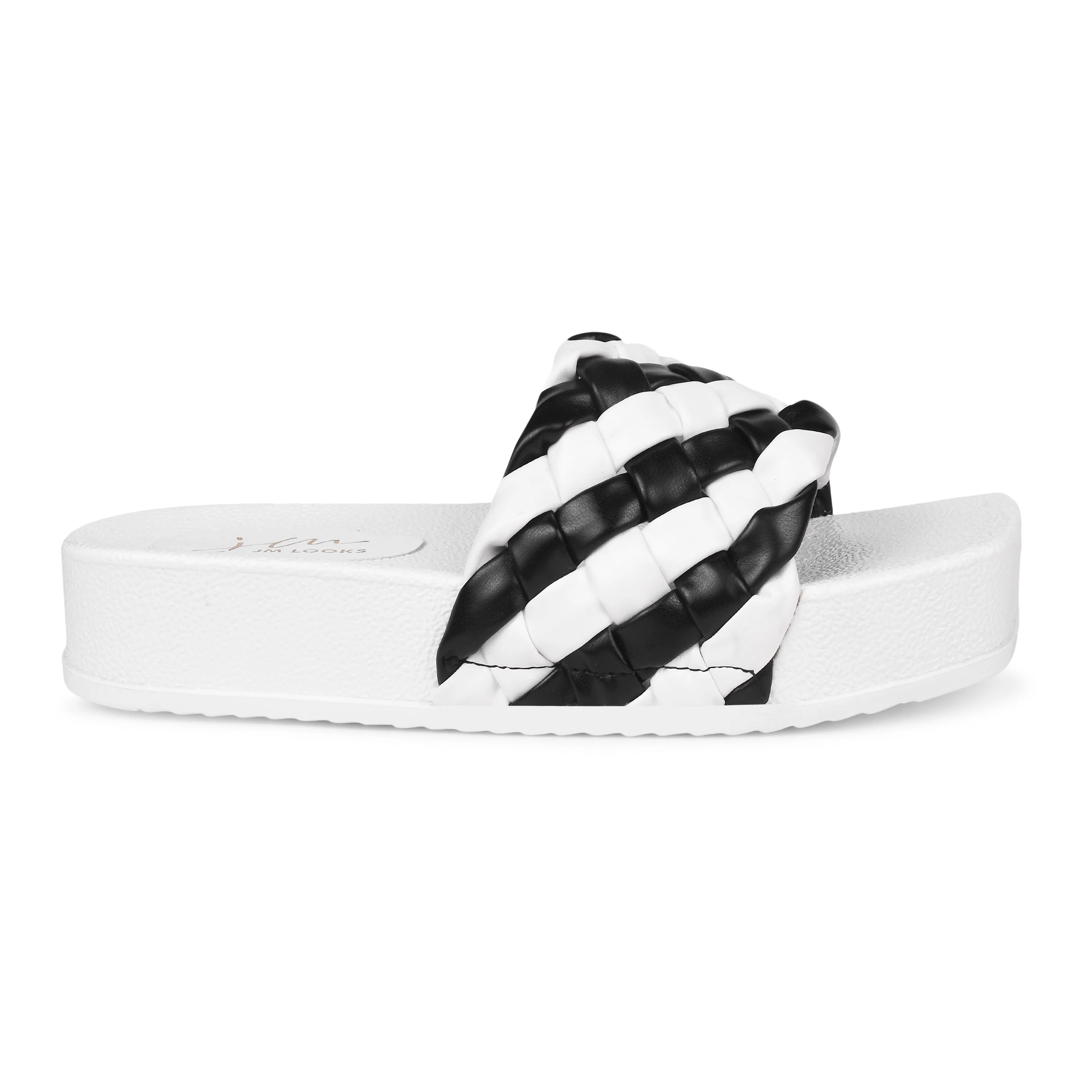 Jm Looks Braided Strap Platform Slides for Women & Girls - Image 24