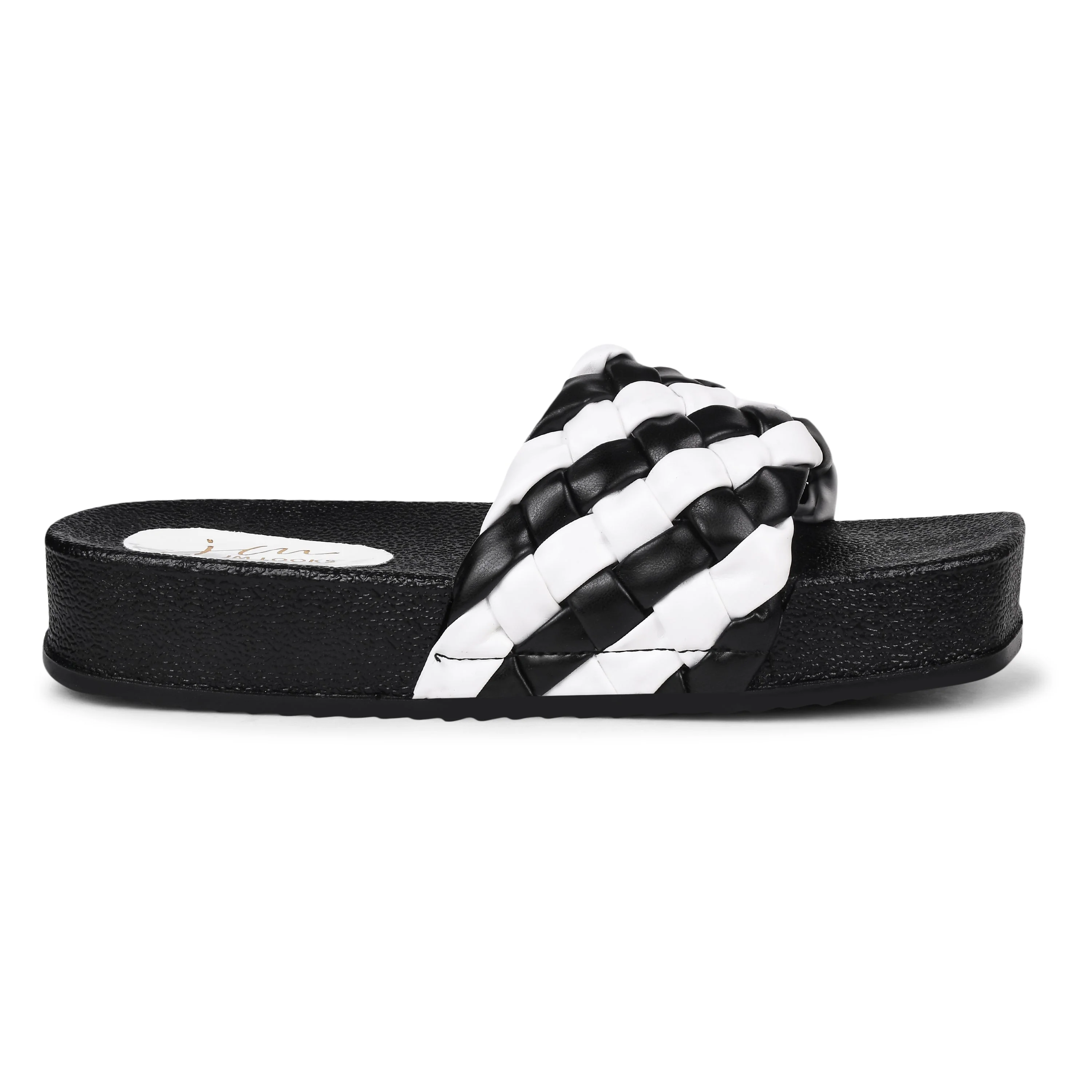 Jm Looks Braided Strap Platform Slides for Women & Girls - Image 7