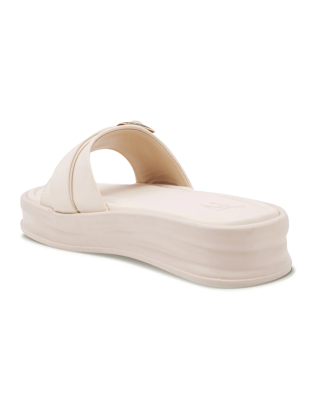 Buckle Detail Slip-On Platform Slides - Image 11