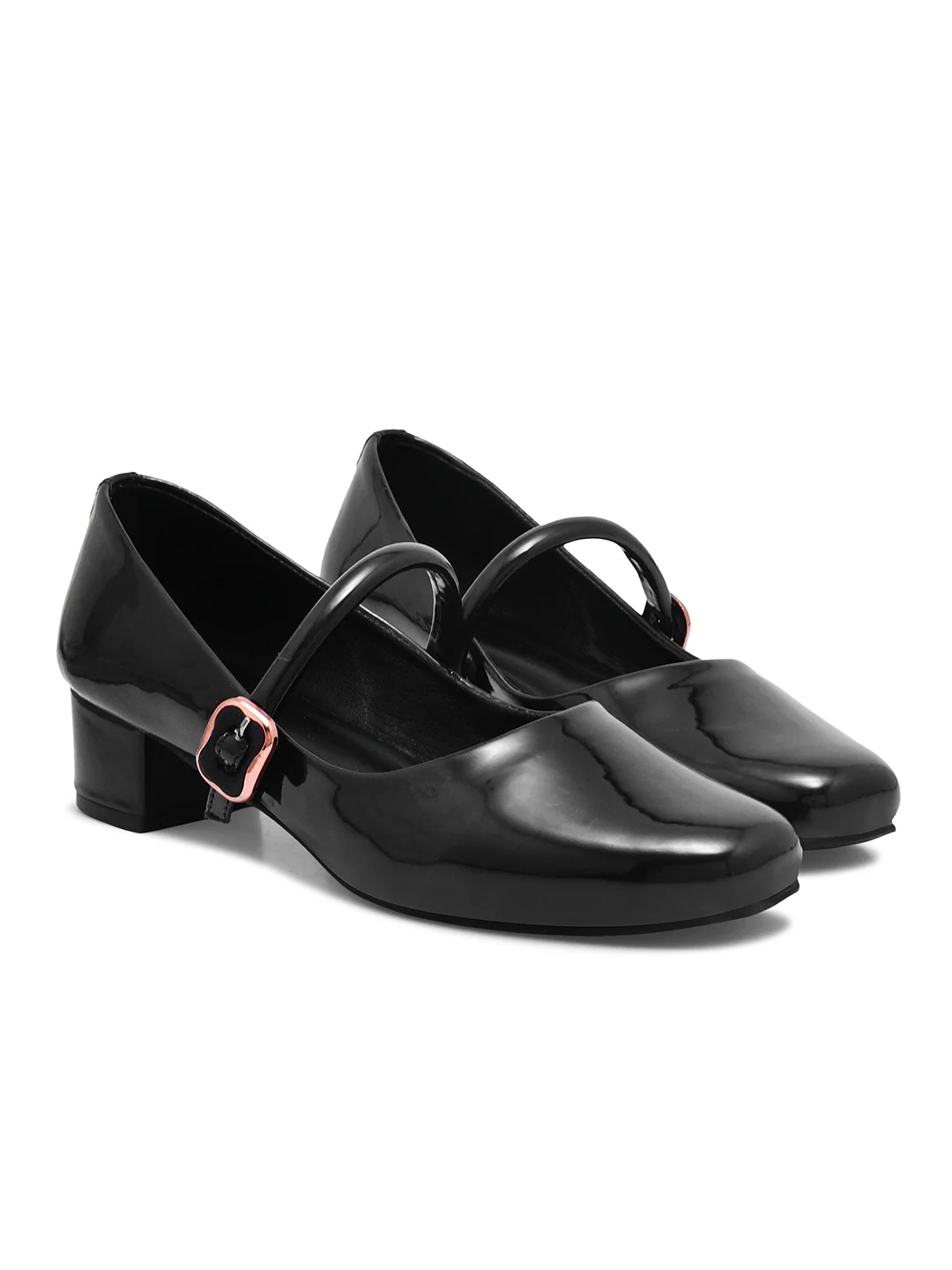 Buckle Strap Block Heel Mary Jane Pumps - Image 13