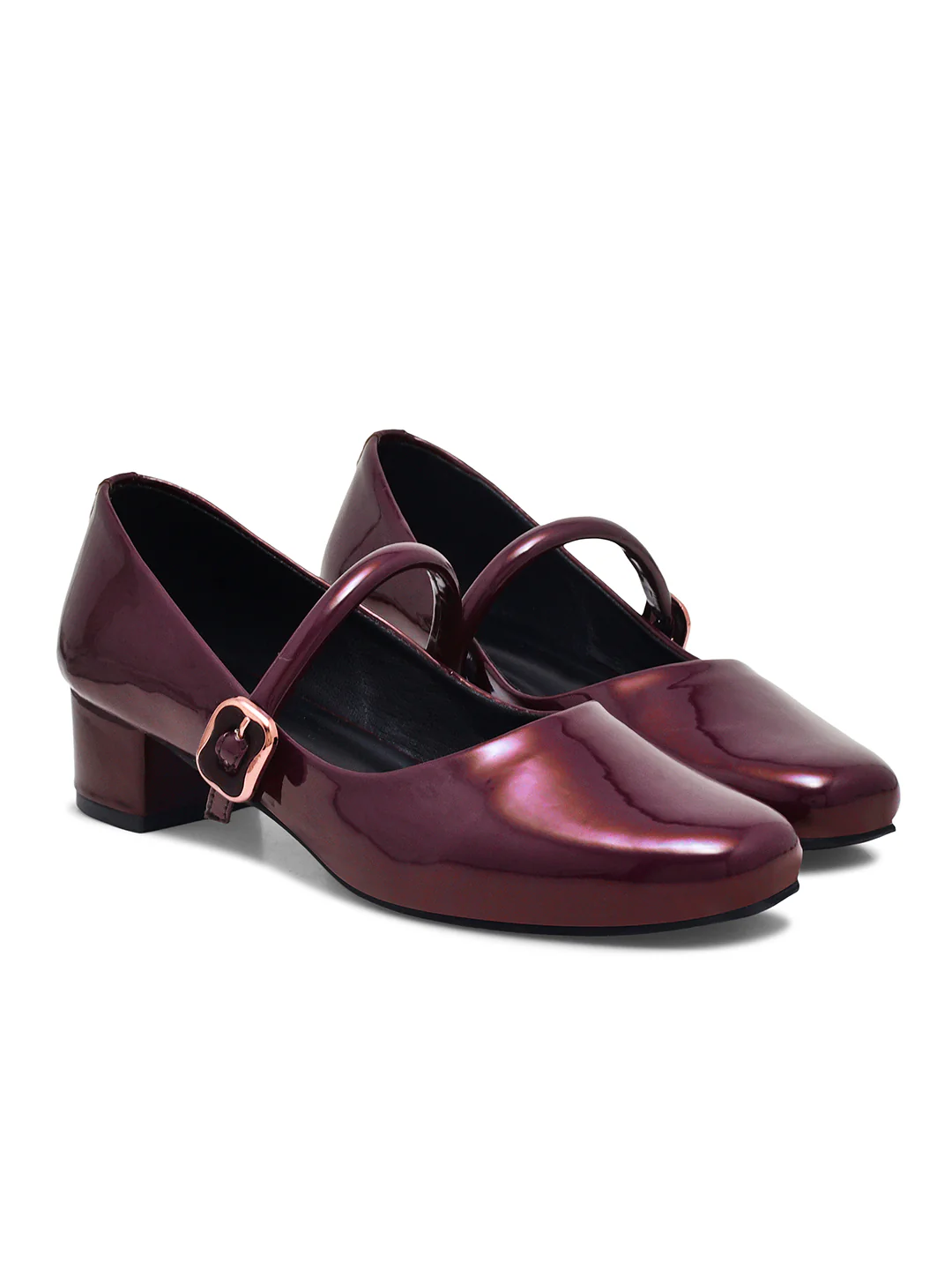 Buckle Strap Block Heel Mary Jane Pumps - Image 15