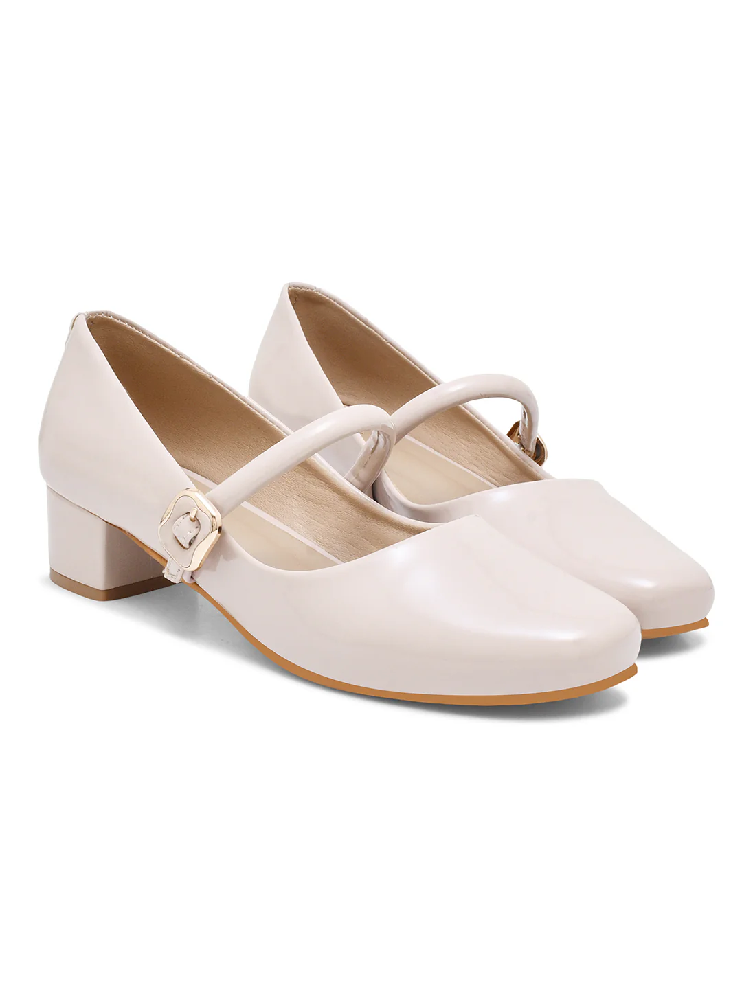 Buckle Strap Block Heel Mary Jane Pumps - Image 17