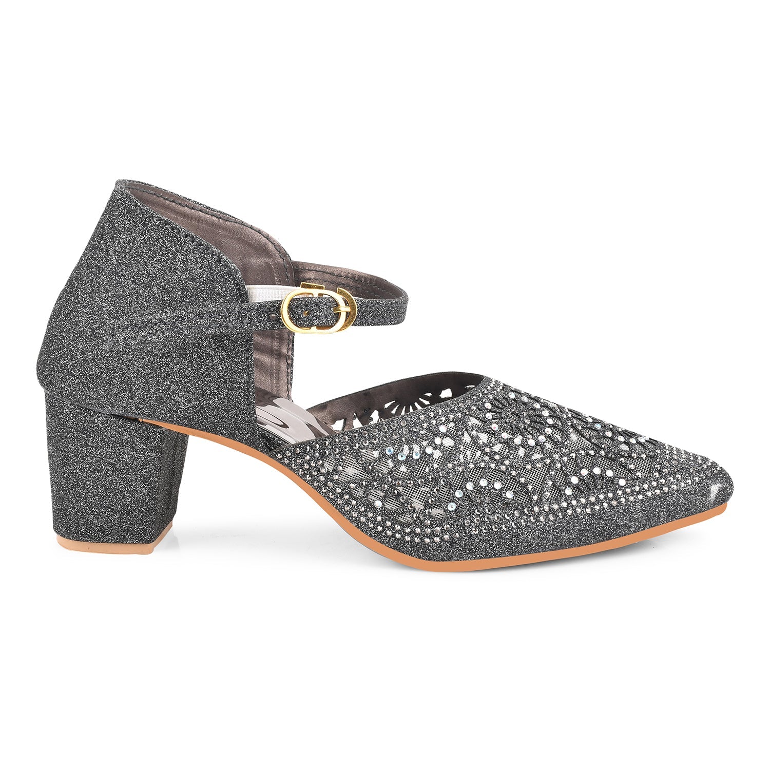 Buckle Strap Mules Block Heel - Image 11
