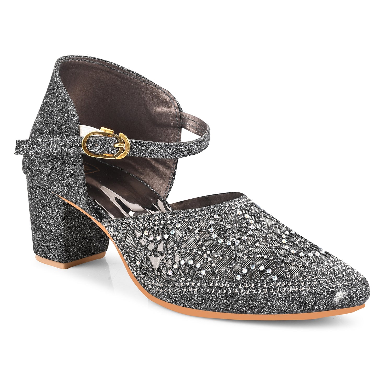 Buckle Strap Mules Block Heel - Image 12