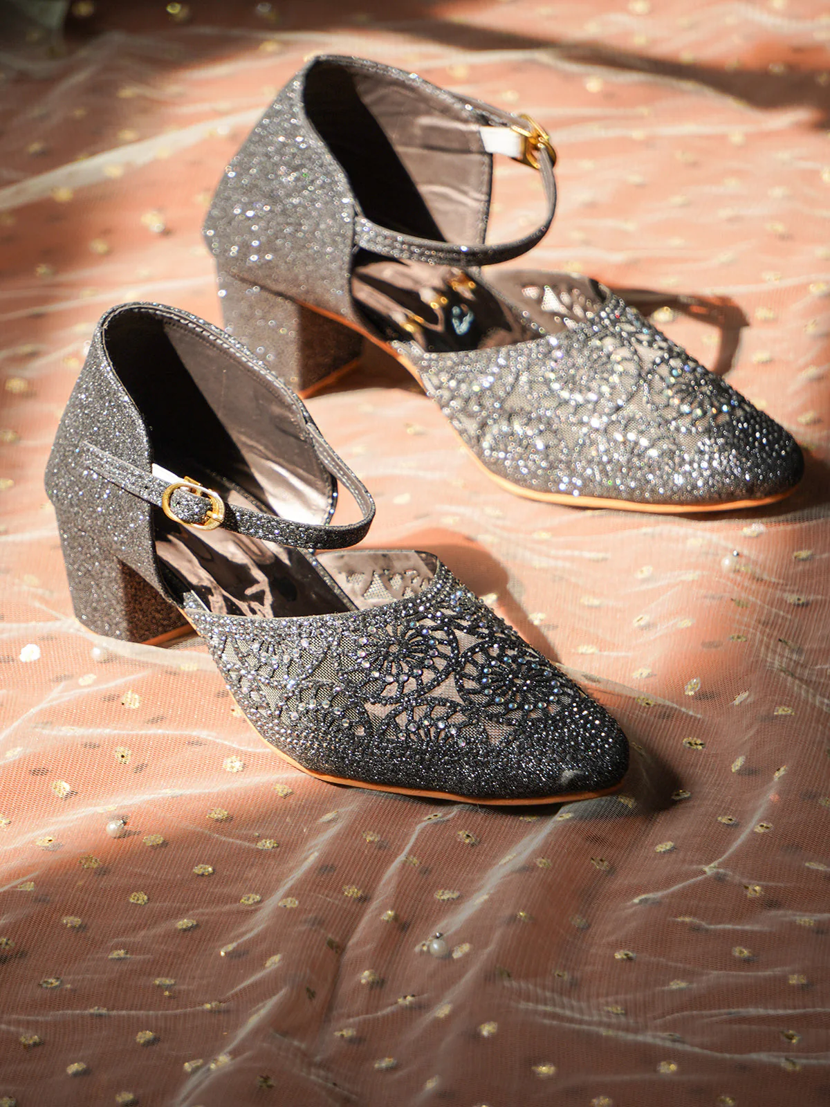 Buckle Strap Mules Block Heel - Image 7