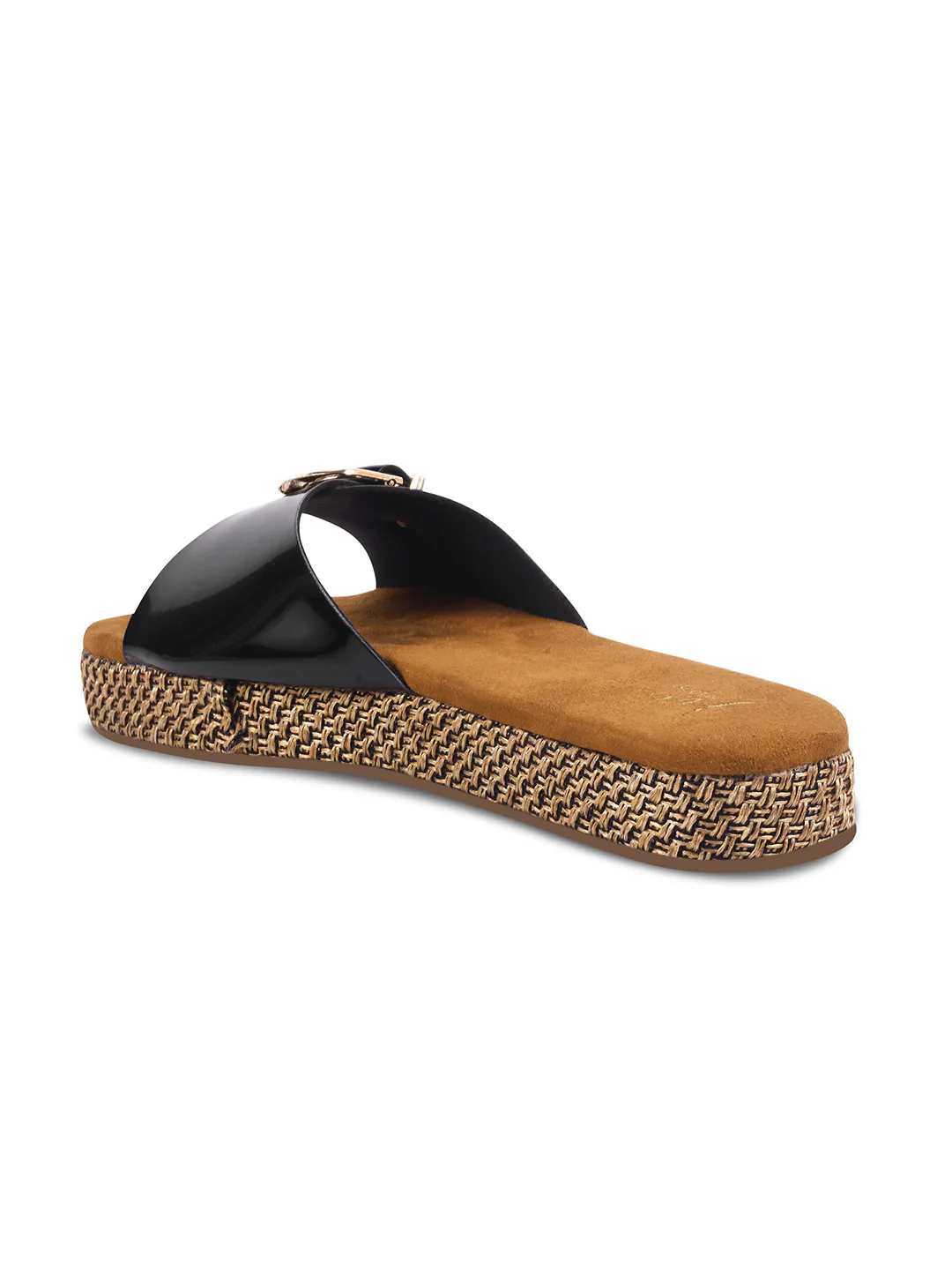 Buckle Strap Slide Sandals with Cushioned Footbed - Image 12