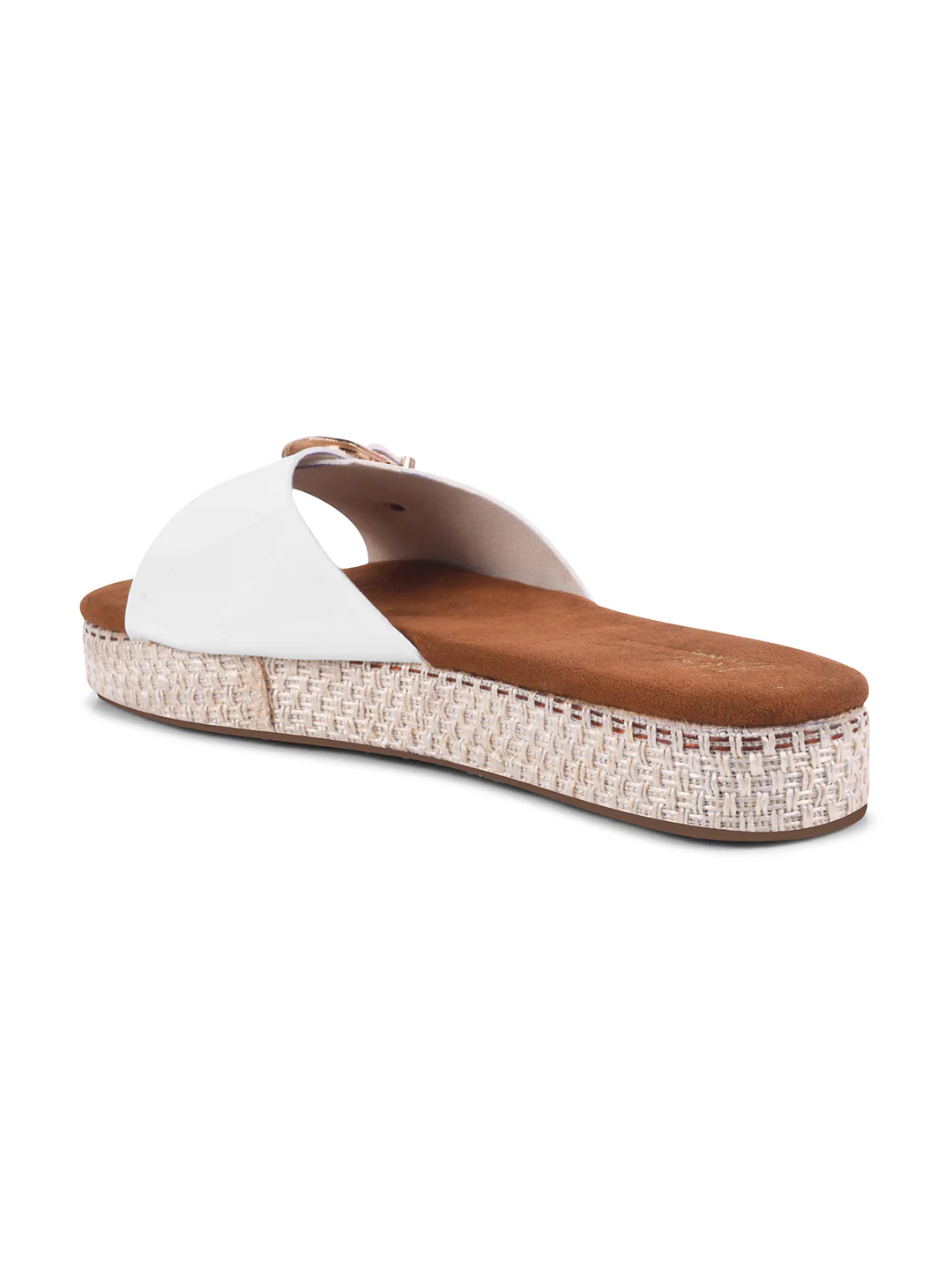 Buckle Strap Slide Sandals with Cushioned Footbed - Image 18