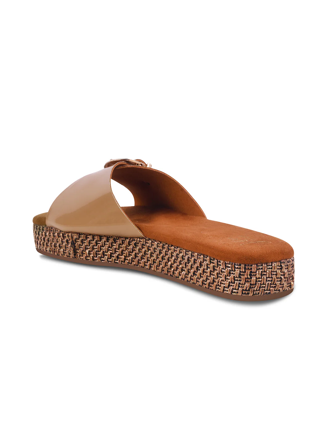 Buckle Strap Slide Sandals with Cushioned Footbed - Image 6