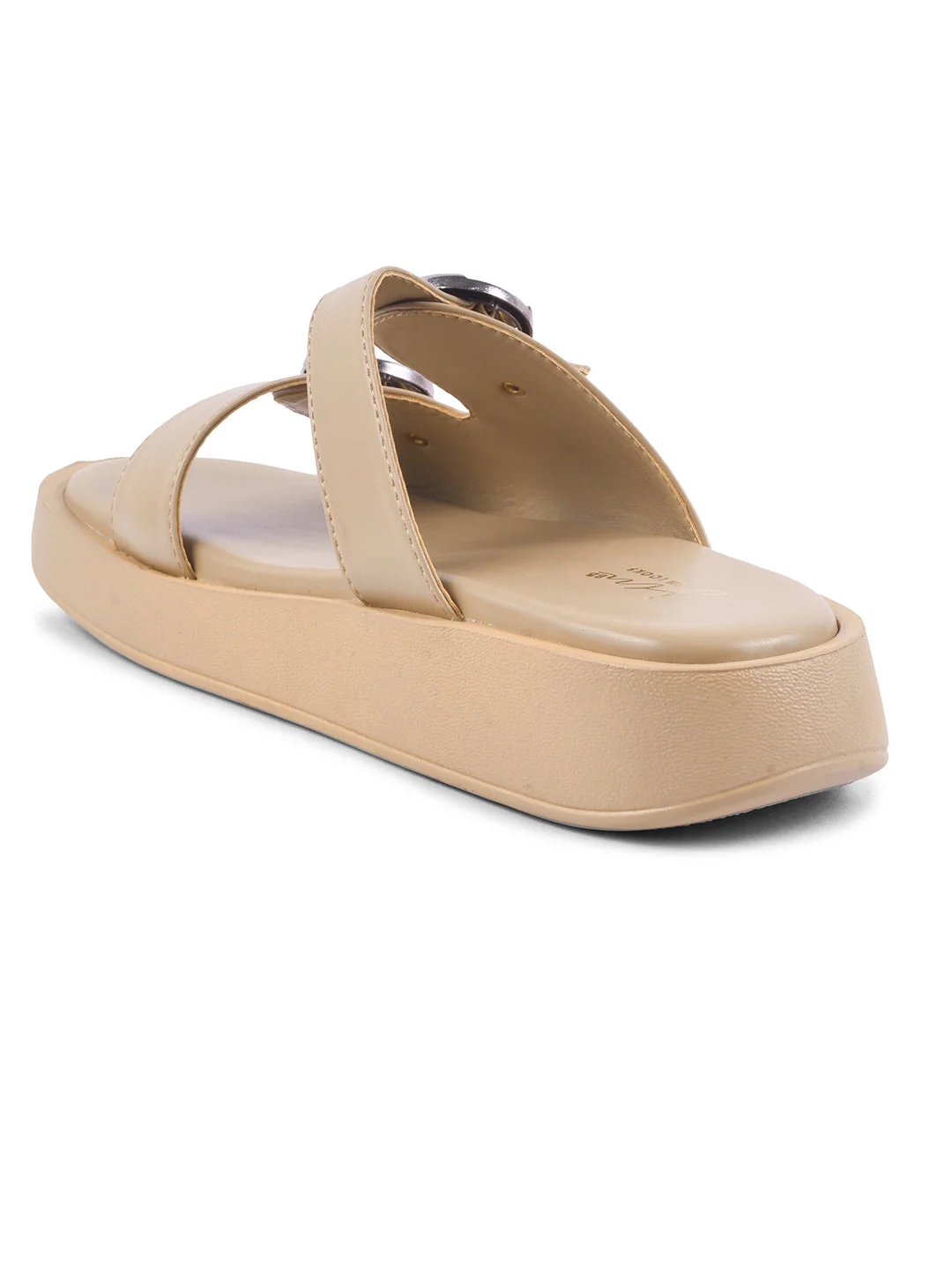 JM Looks Adjustable Buckle Platform Slides - Image 13