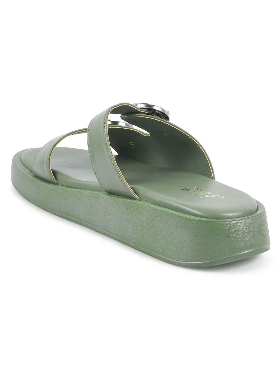 JM Looks Adjustable Buckle Platform Slides - Image 18