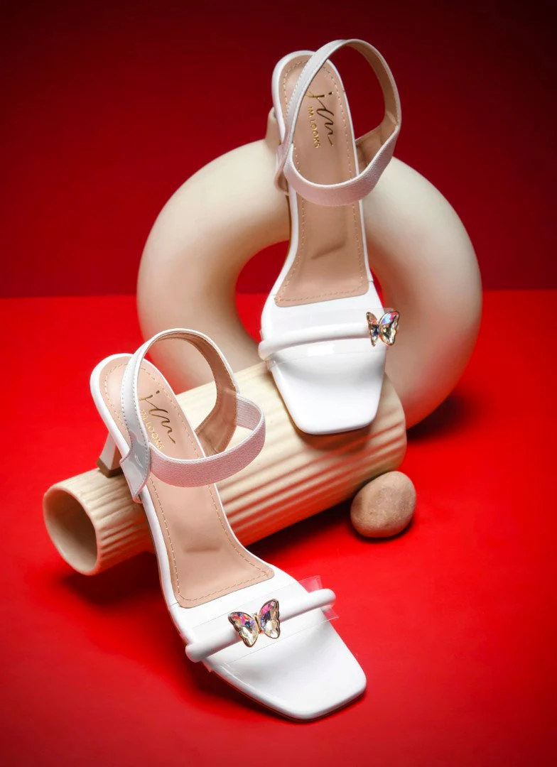 Jm Looks Butterfly Embellished Heel Sandals - Image 5