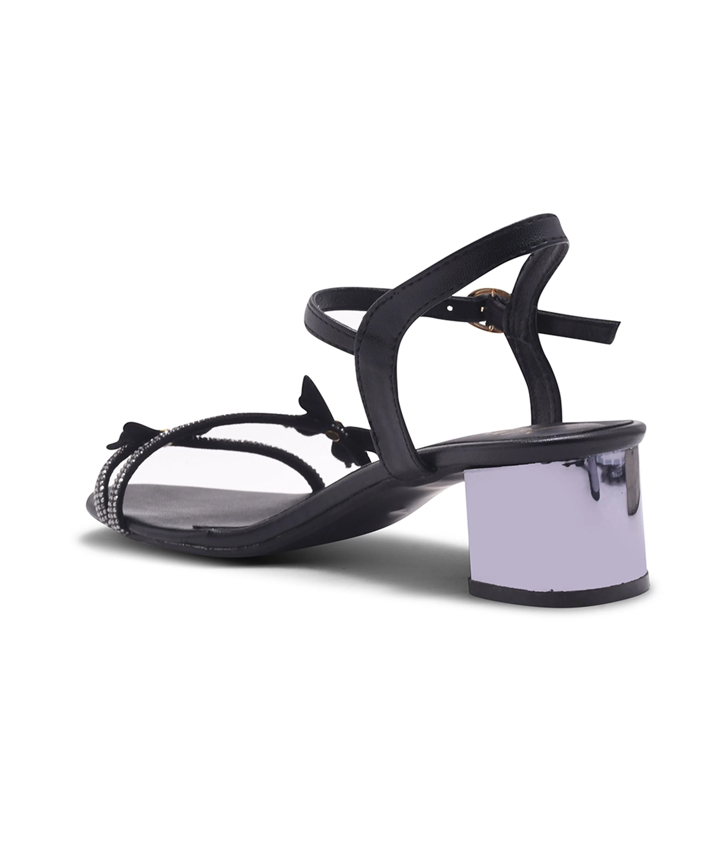 Butterfly Embellished Block Heel Sandals - Image 6