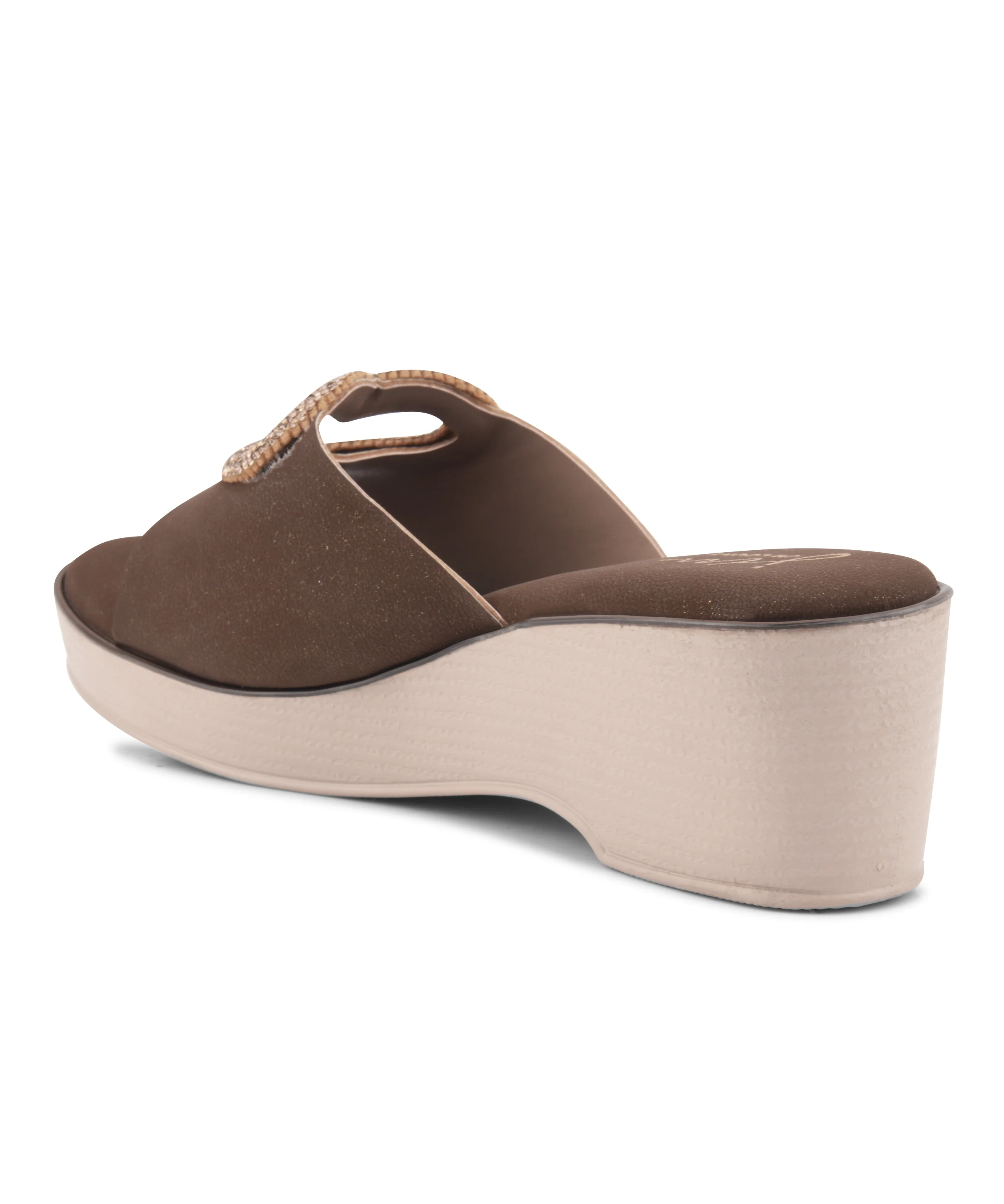 Casual Flat Sliders with Decorative Heart Strap - Image 6