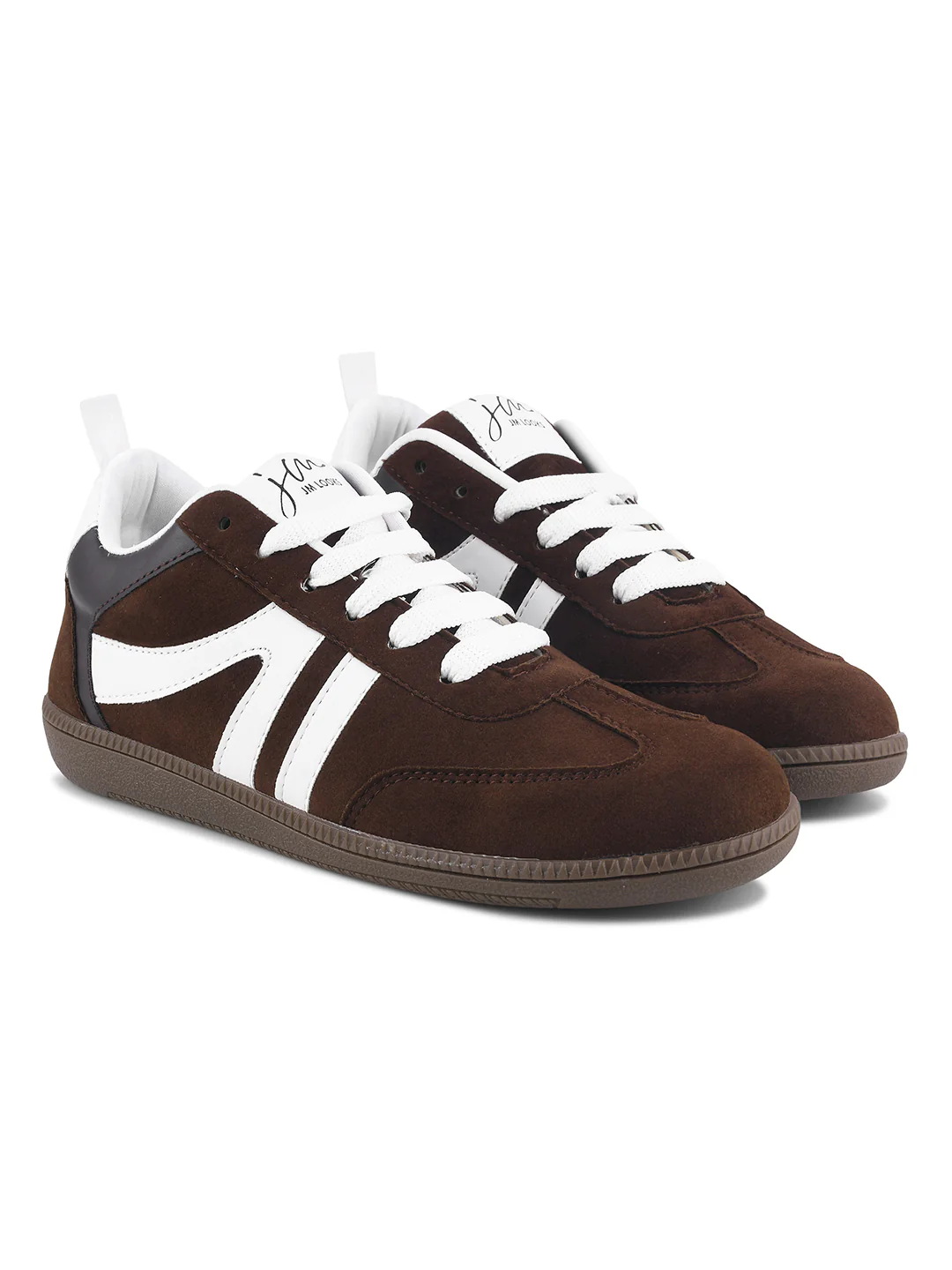 Casual Lace-Up Sneakers with Contrast Stripes - Image 5