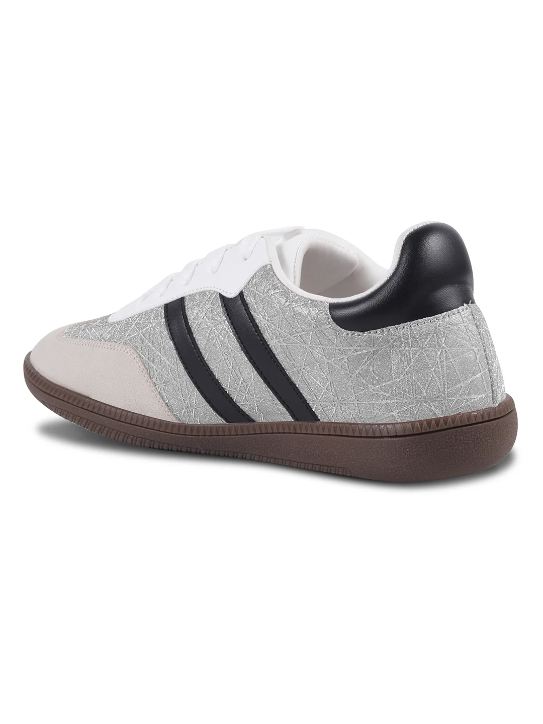 JM Looks Casual Lace-Up Sneakers with Contrasting Stripes - Image 12