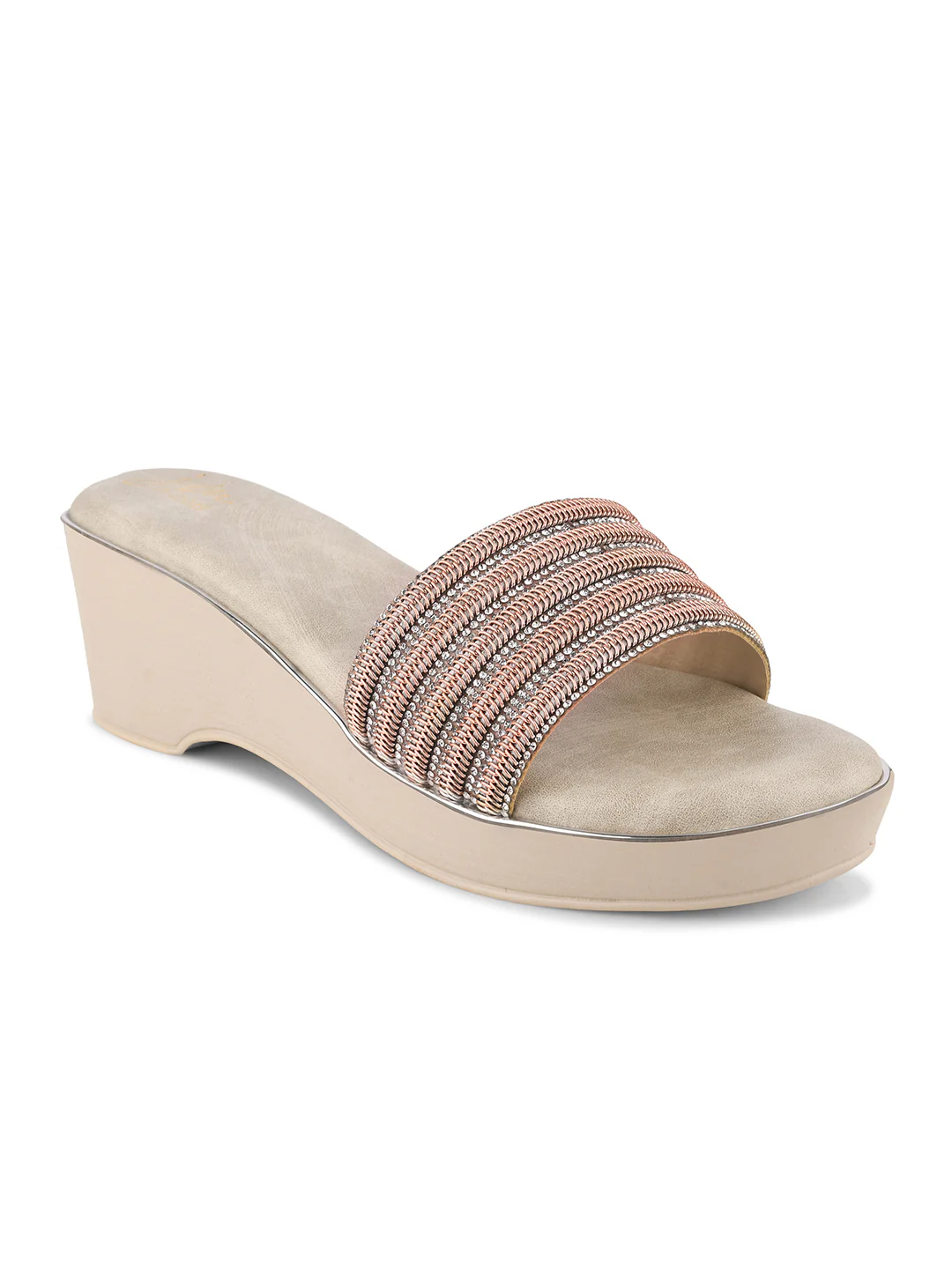 Casual Wedge Heel Sandals with Beaded Strap Design - Image 18