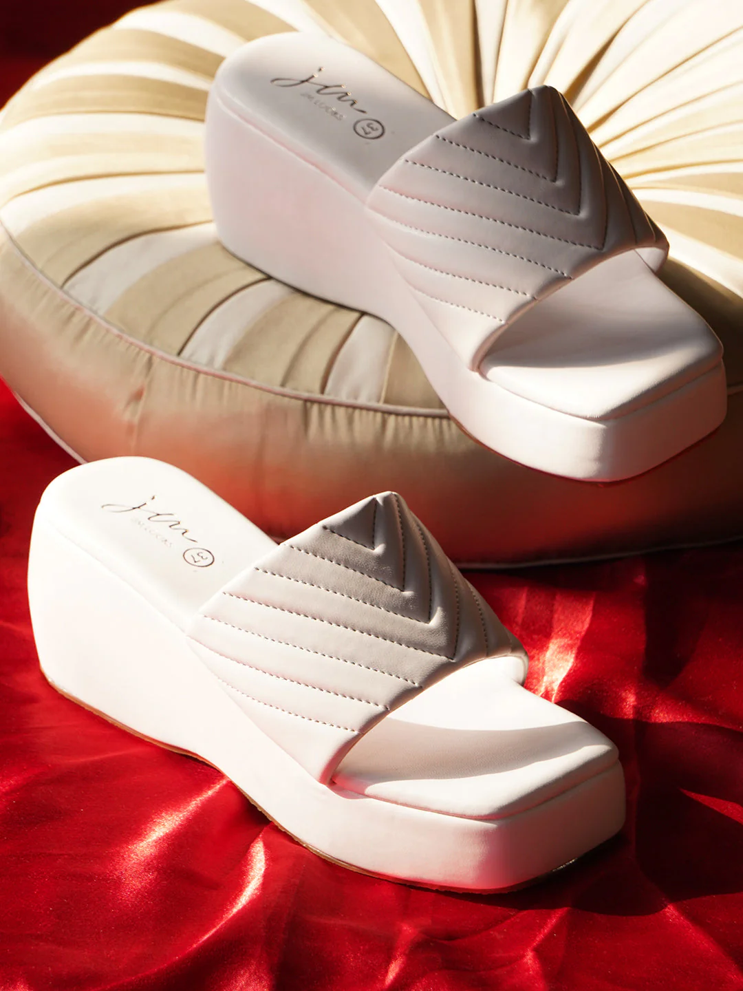 Chevron Pattern Slip-On Wedges - Image 12
