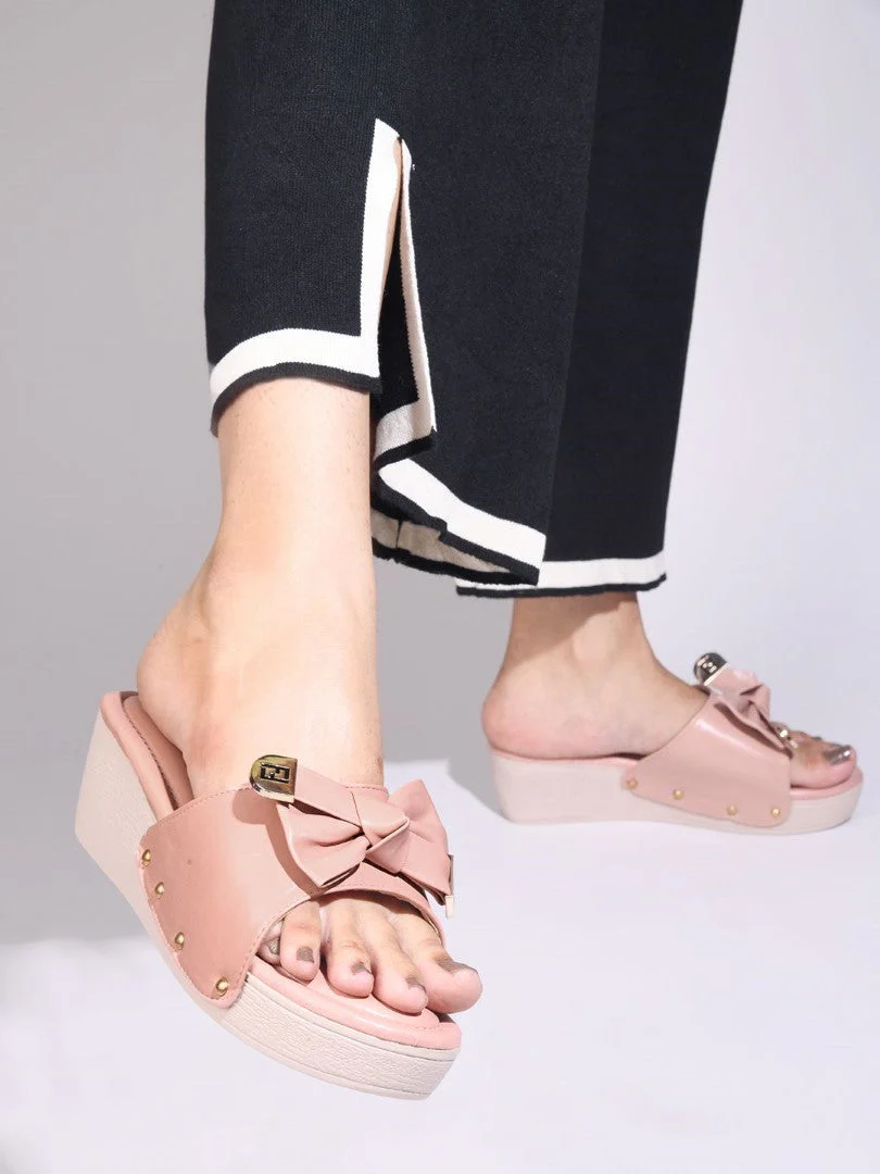 JM Looks Women's Bow Detail Platform Wedges - Image 9