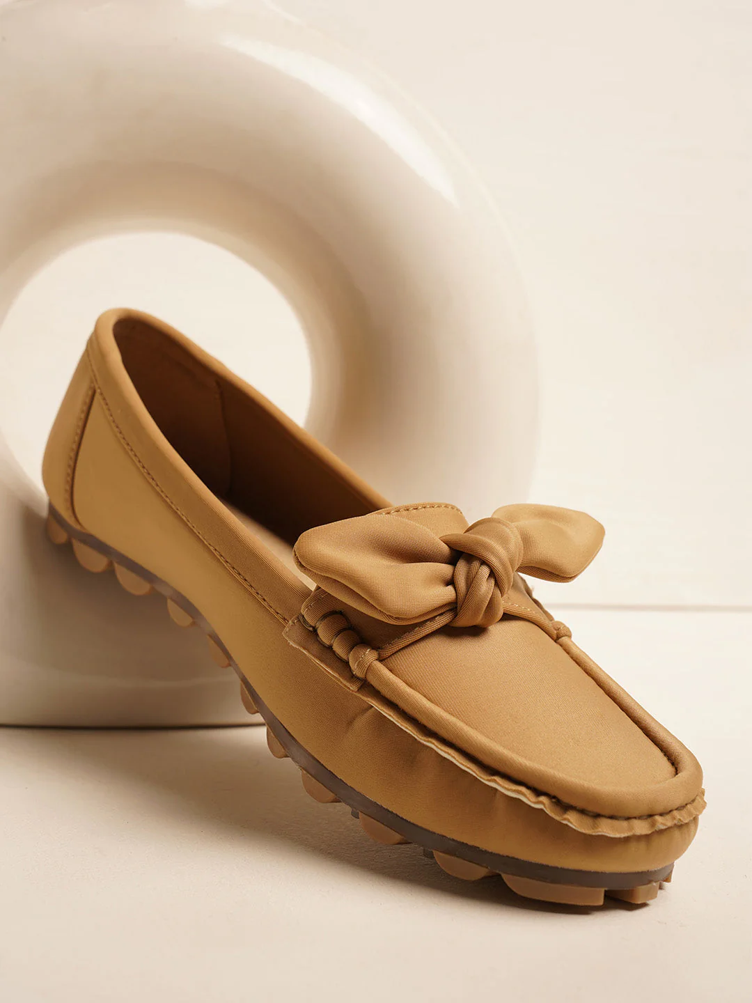 JM Looks Bow Detail Comfort Loafers - Image 2