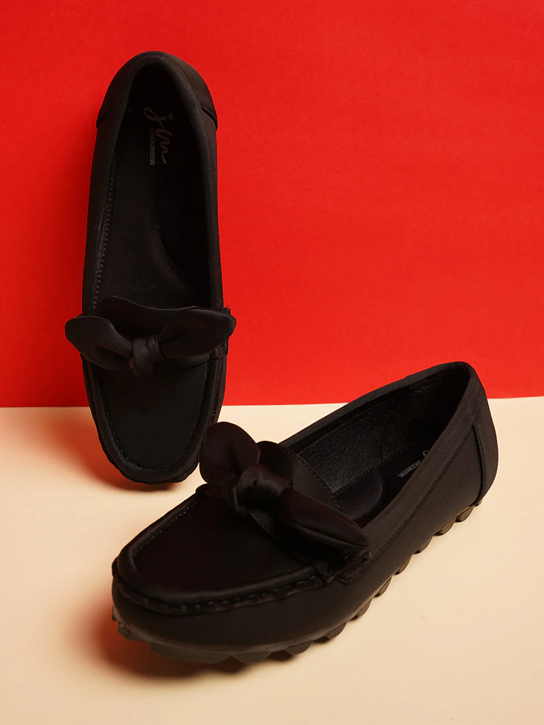 JM Looks Bow Detail Comfort Loafers - Image 8