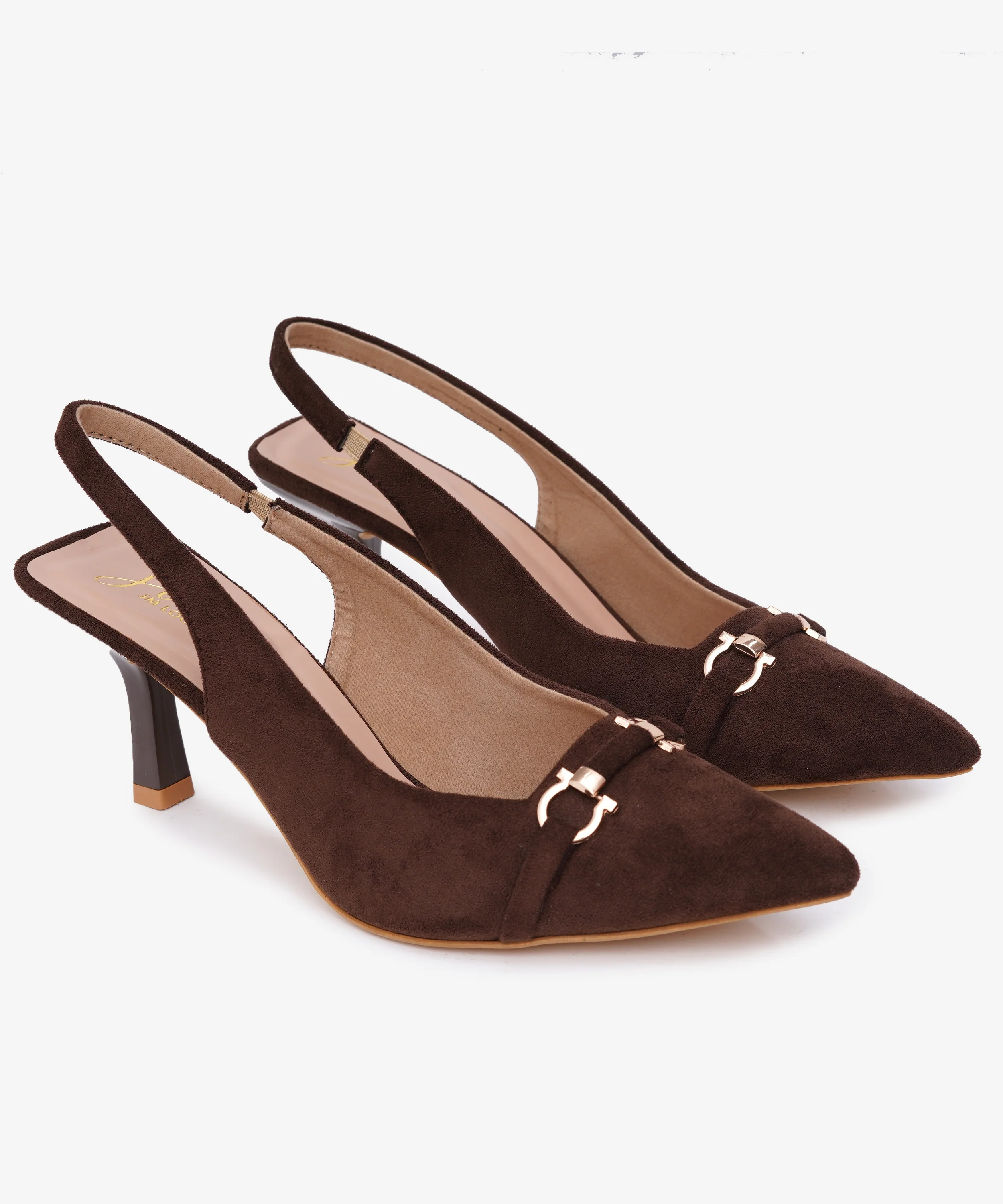 Chic Metal Accent Slingback Heels - Image 12