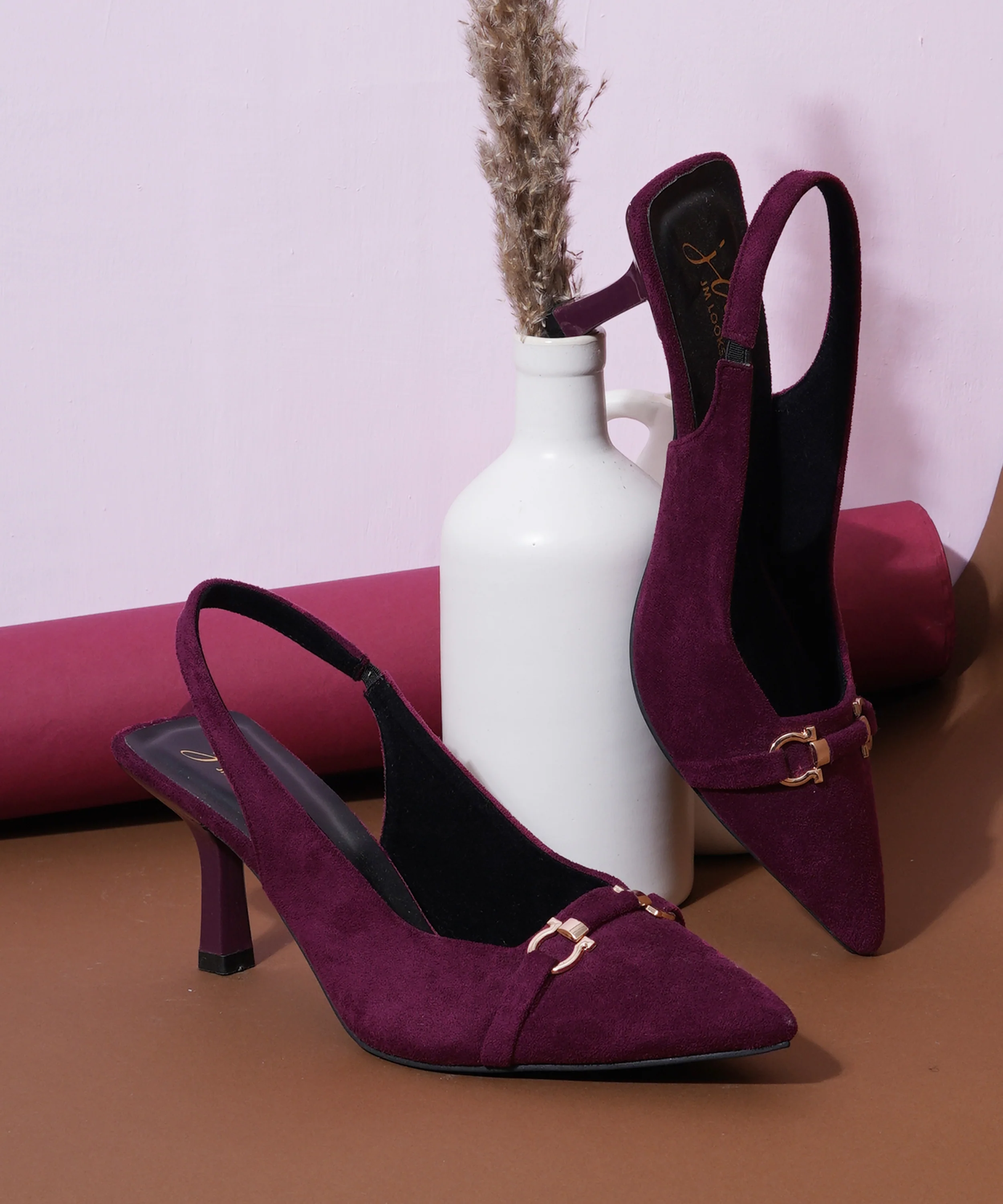 Chic Metal Accent Slingback Heels - Image 13