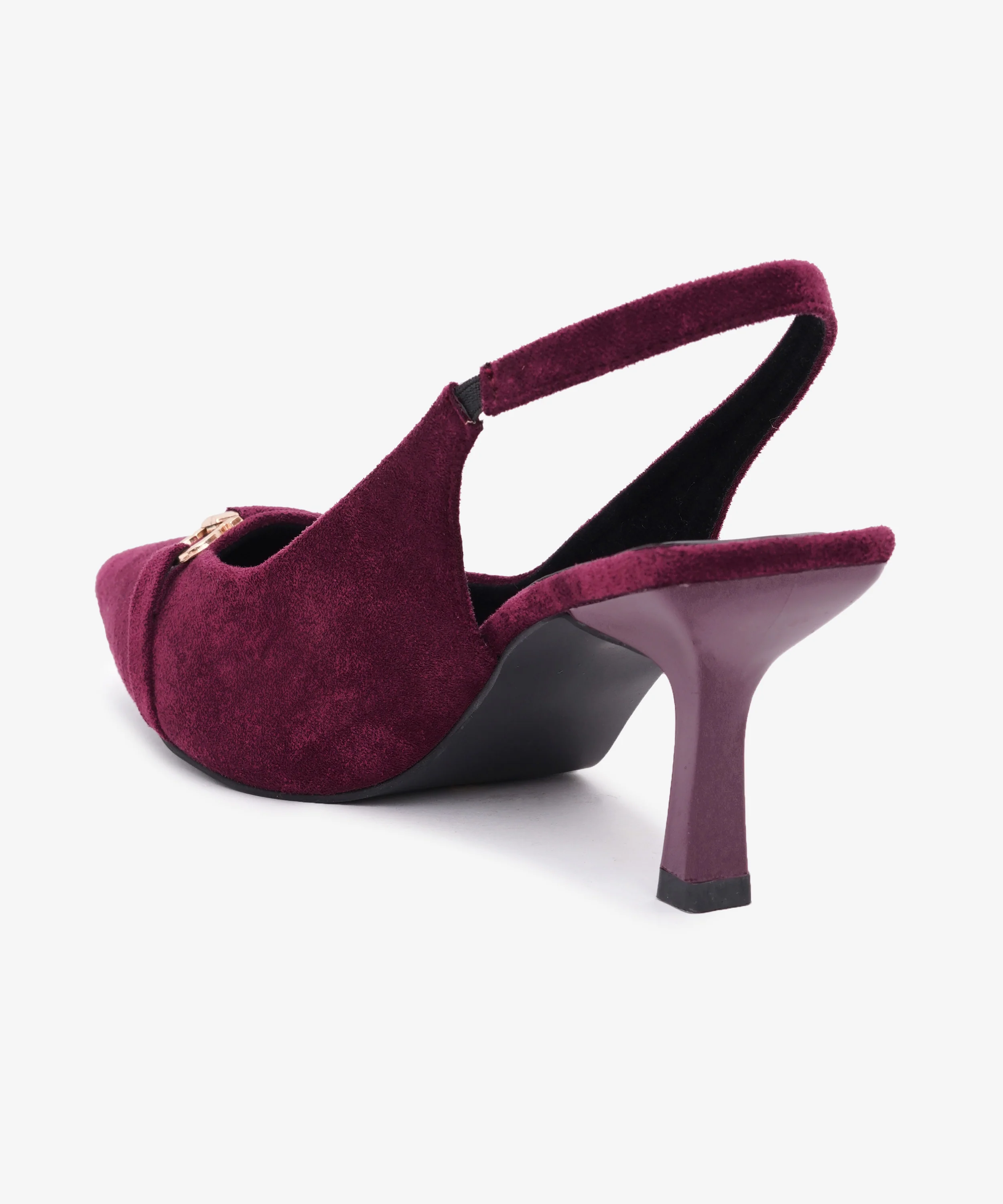 Chic Metal Accent Slingback Heels - Image 18