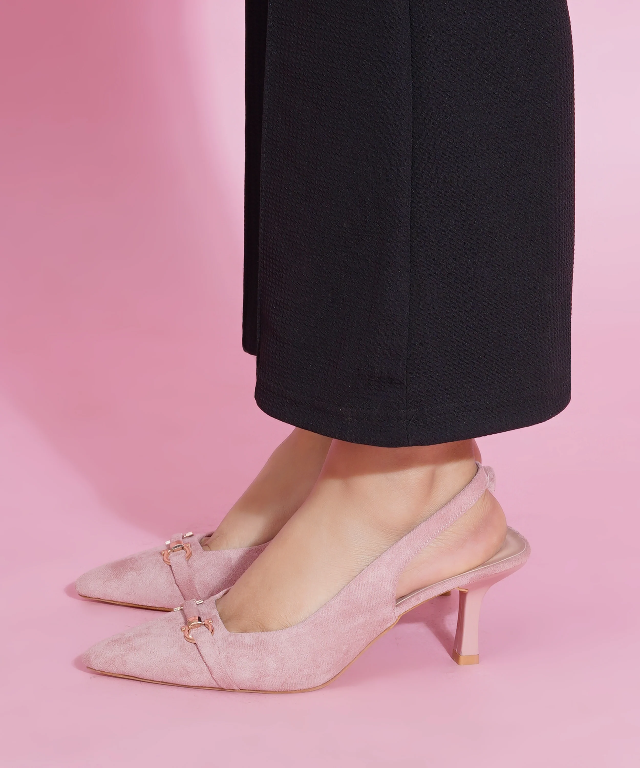 Chic Metal Accent Slingback Heels - Image 20